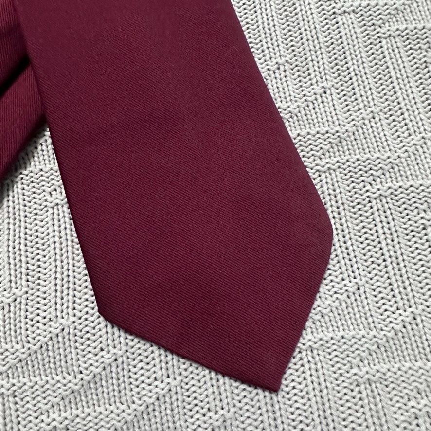 Vintage Vintage maroon textured silk blend mens tie Size ONE SIZE - 2 Thumbnail