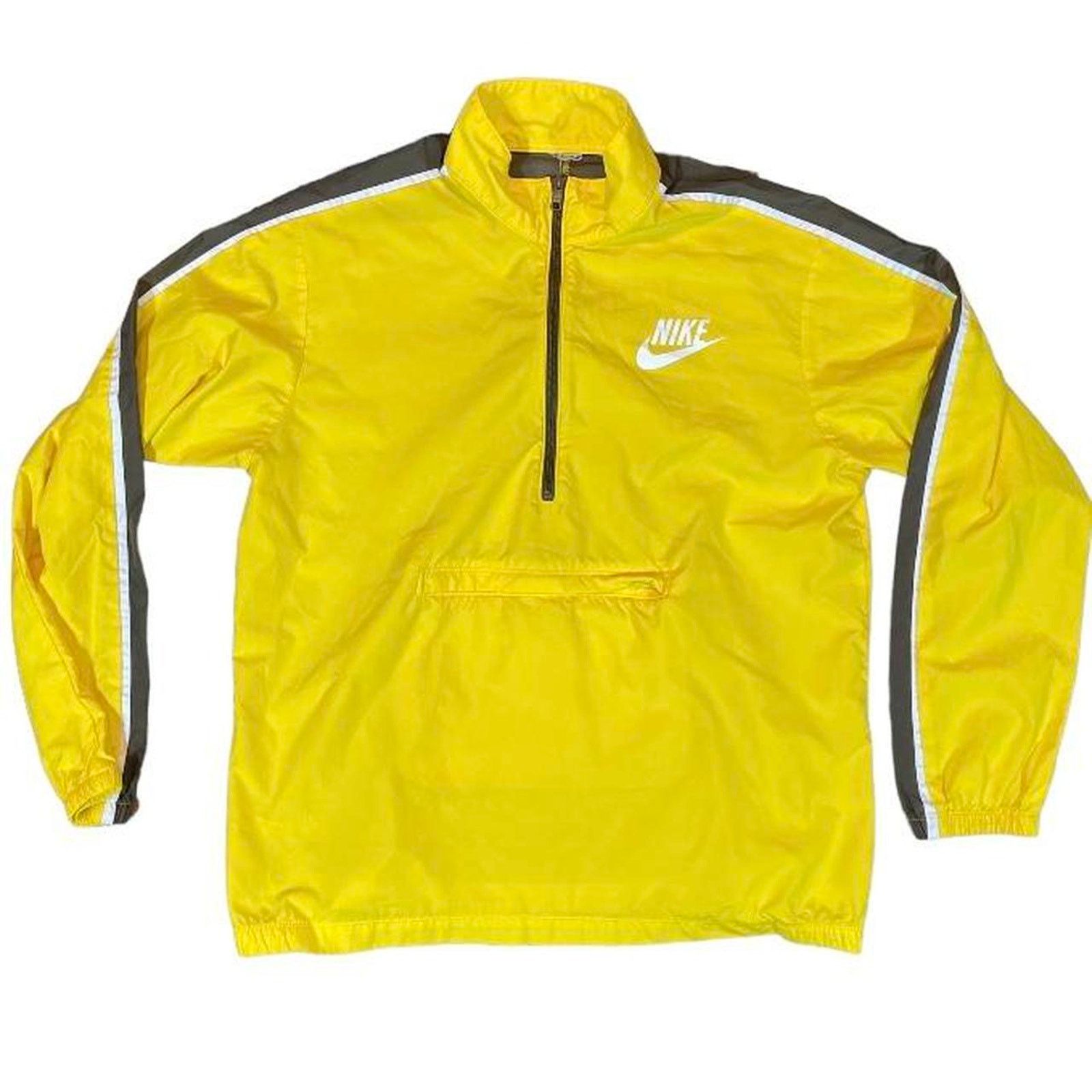 Nike 2000s nike yellow light weight wind breaker Size US XL / EU 56 / 4 - 1 Thumbnail