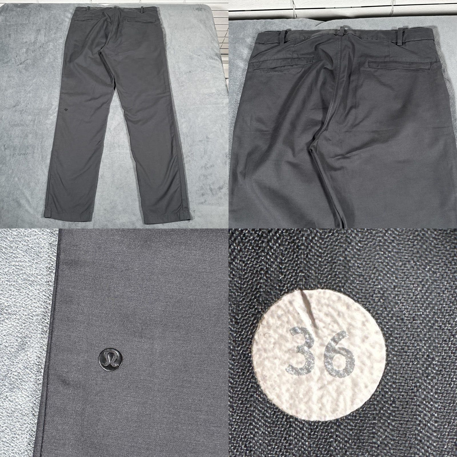 Lululemon LULULEMON Commission Chino Pants Mens 36 Charcoal Gray Stretch Zip Pocket Casual Size US 36 / EU 52 - 8 Thumbnail