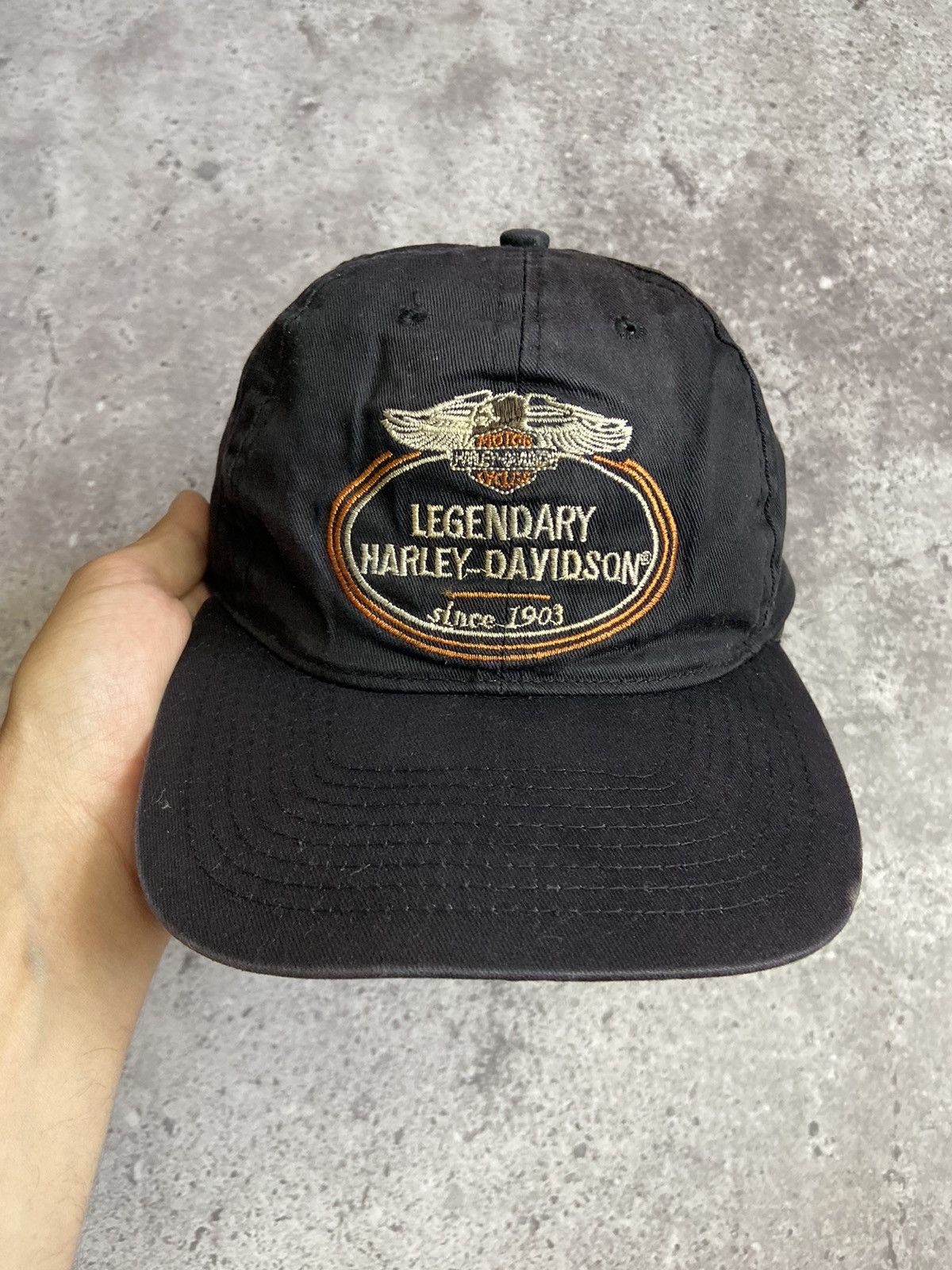 Harley Davidson 90S Vintage Harley Davidson Cap Size ONE SIZE - 2 Thumbnail