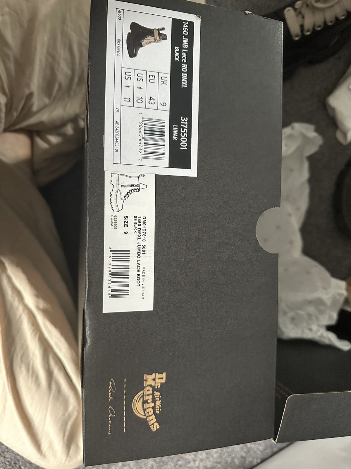 Dr. Martens × Rick Owens Brand New Dr. Martens x Rick Owens 1460 Black Boots Size US 9 / EU 42 - 12 Thumbnail