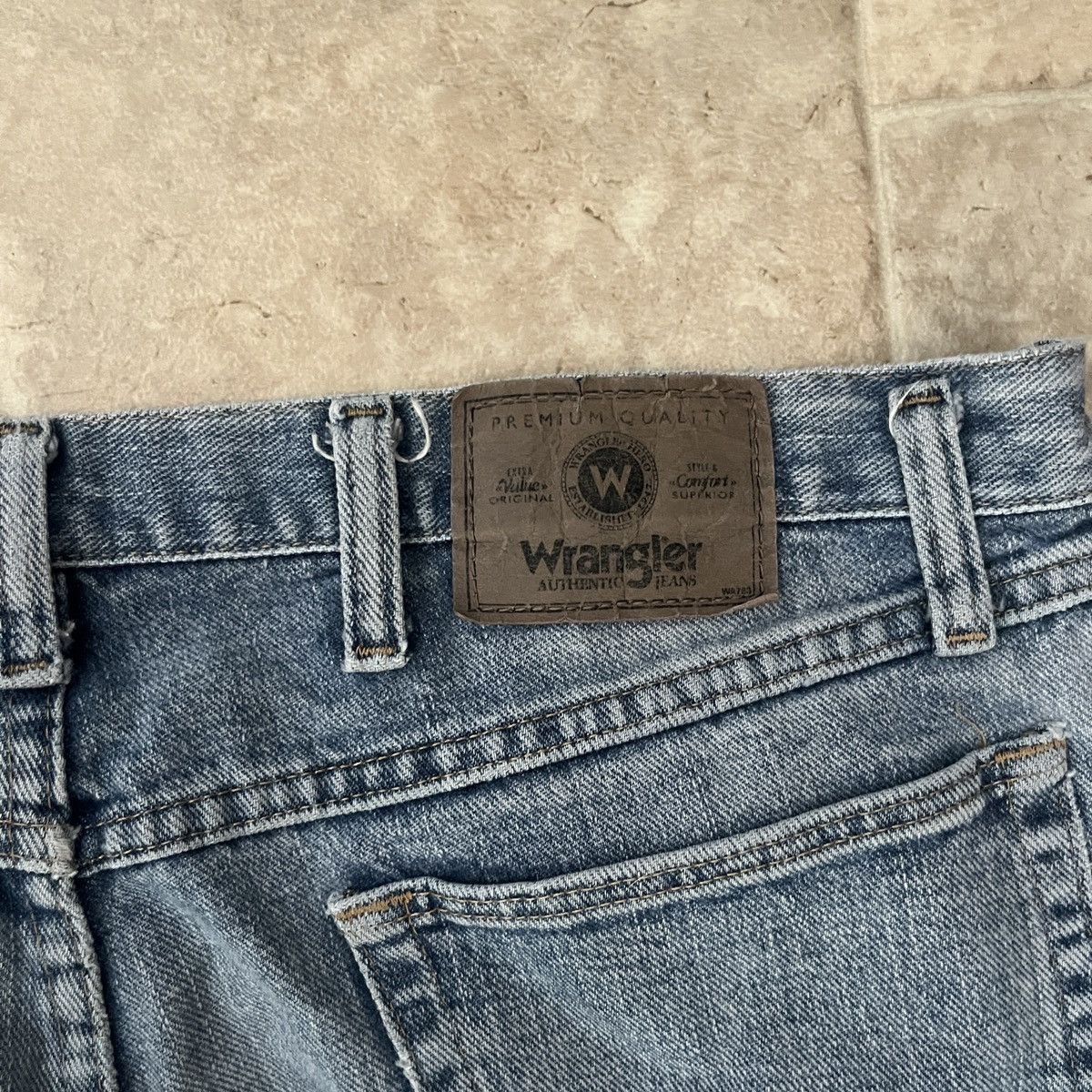 Wrangler Wrangler Men’s Blue Denim Jeans Size 36x32 Size US 36 / EU 52 - 6 Thumbnail