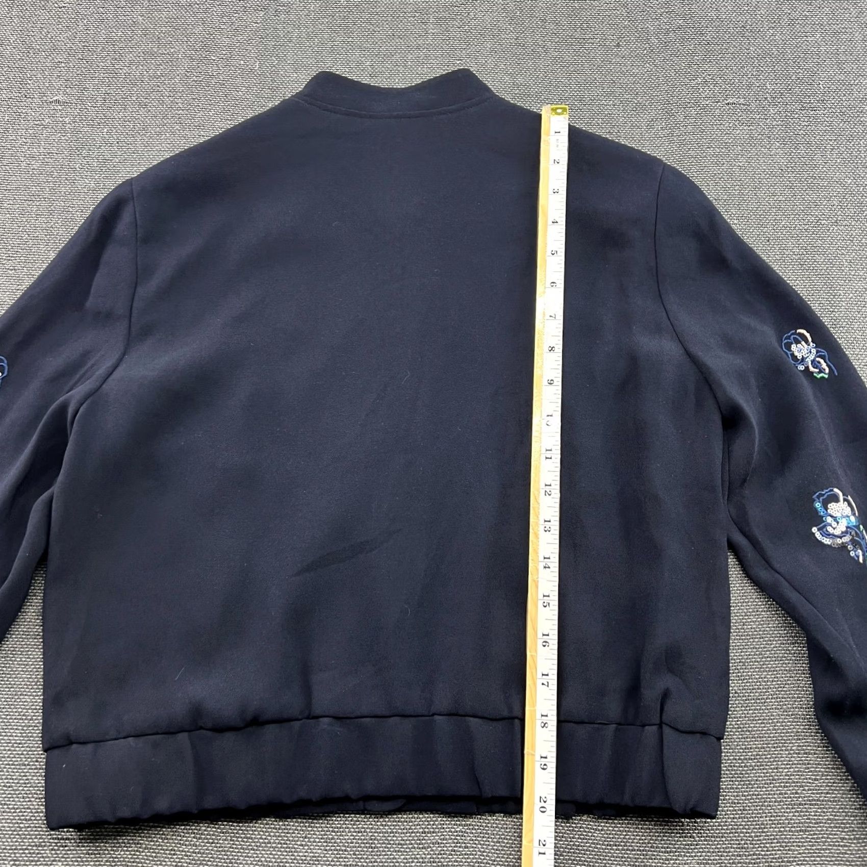 Vintage L.K Bennett Blazer Jacket Womens Floran Navy Full Zip JK Elliot 8 EU 36 Vintage Floral Casual Blazer Womens Size M / US 6-8 / IT 42-44 - 7 Thumbnail