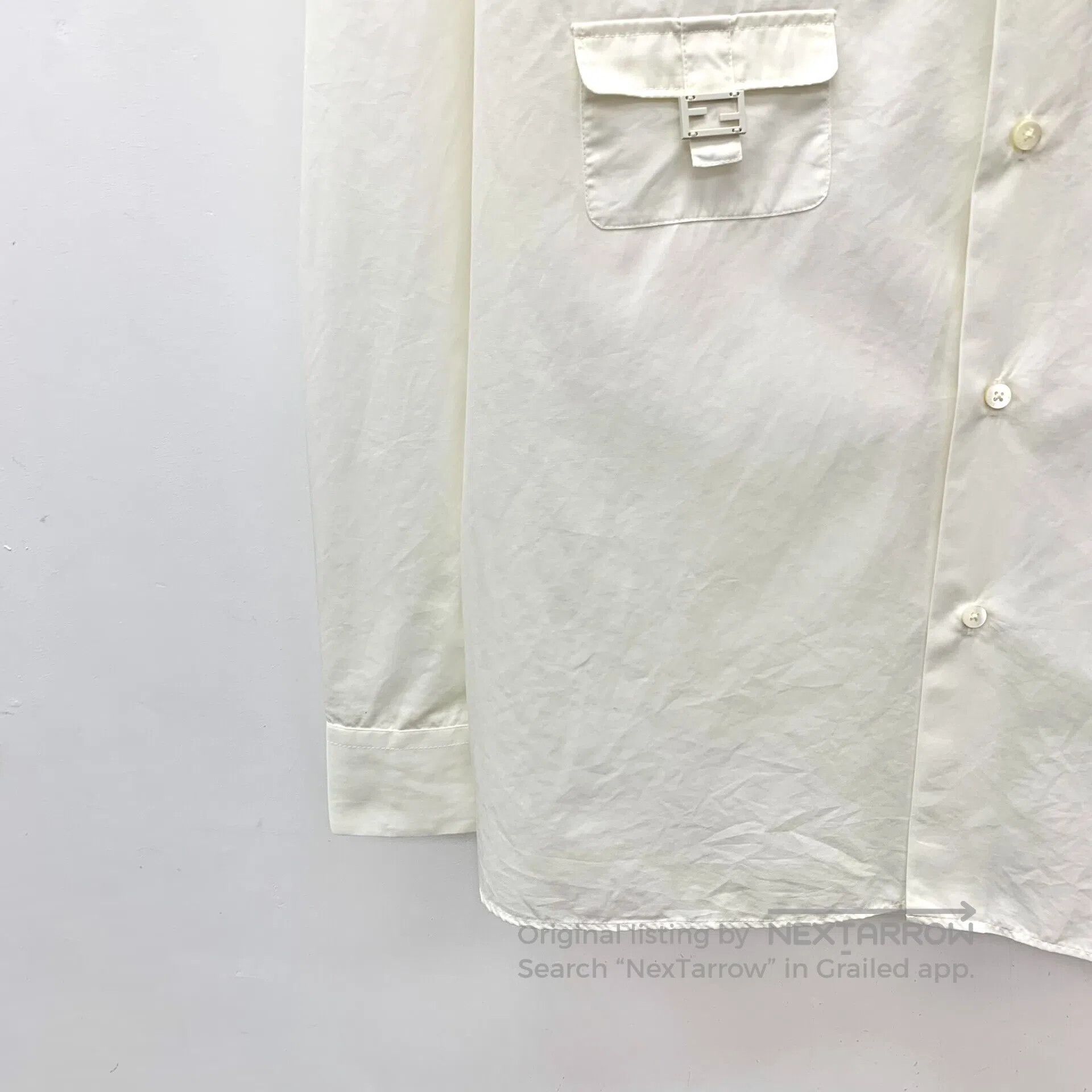 Fendi FENDI size 39 White multi-pocket cotton lapel single-breas Size US S / EU 44-46 / 1 - 4 Thumbnail