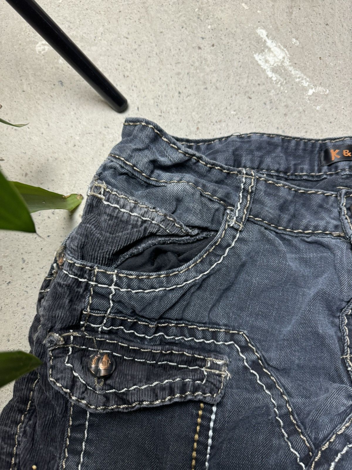 Japanese Brand × Vintage Vintage Japanese KosmoLupo Japanese Archival Patchwork jeans Size US 32 / EU 48 - 5 Thumbnail