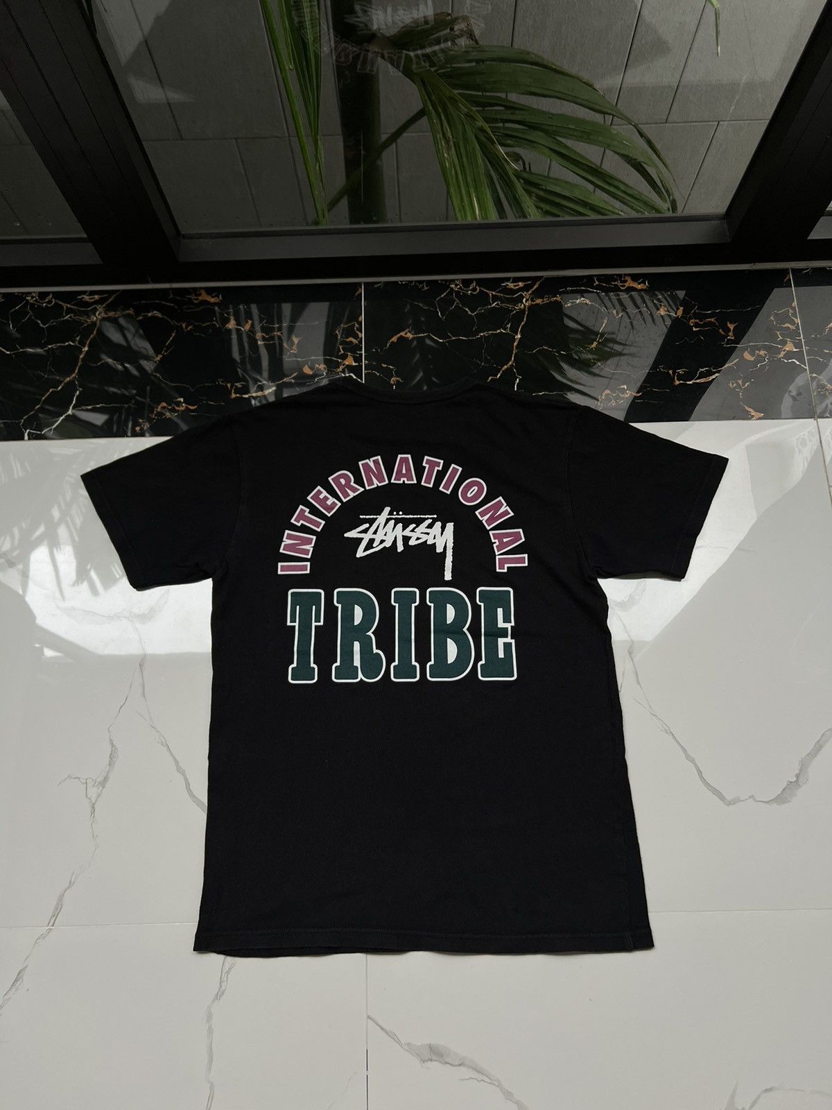 Stussy × Vintage 90’s STUSSY INTERNATIONAL TRIBE RARE BOG LOGO TEE Size US M / EU 48-50 / 2 - 1 Thumbnail