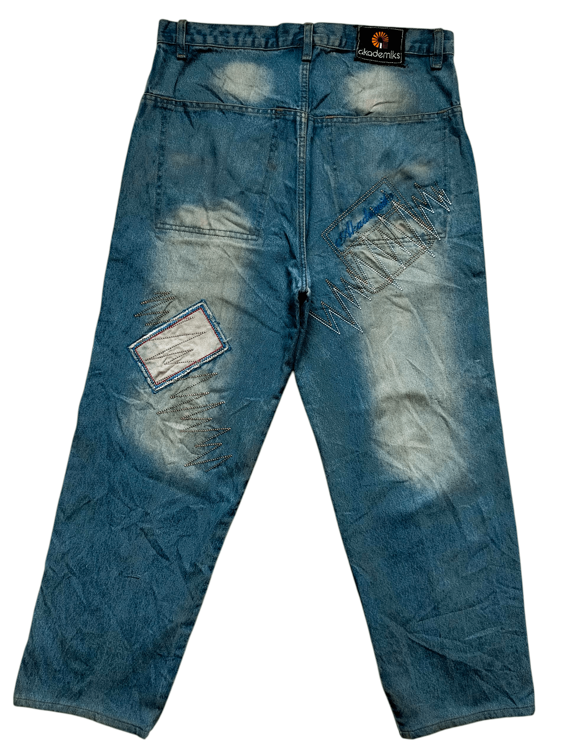 Akademiks Akademiks Baggy Patchwork blue Jeans Size US 36 / EU 52 - 2 Thumbnail