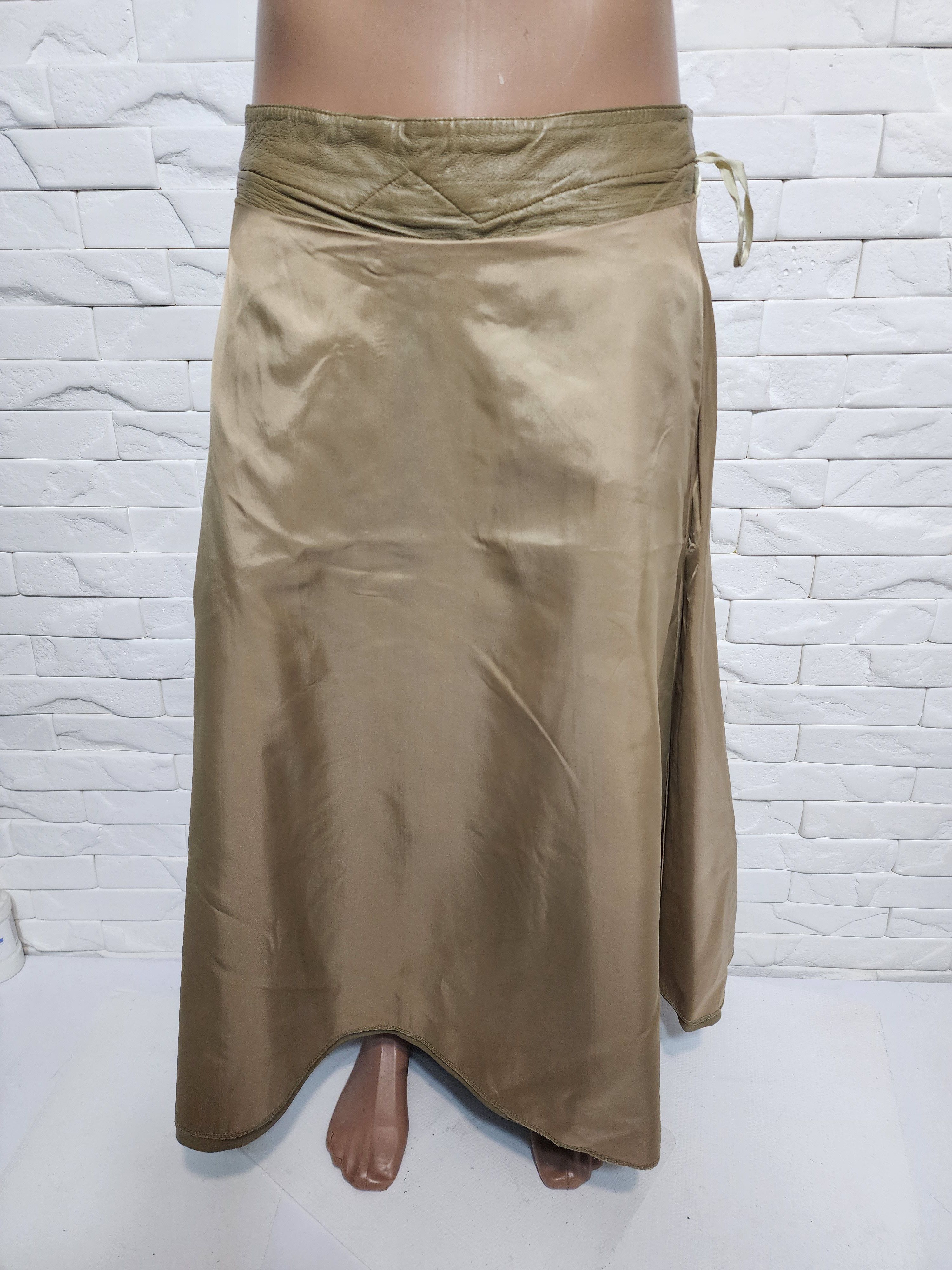 Other Brown Leather Skirt with Pockets Size 33" - 9 Thumbnail