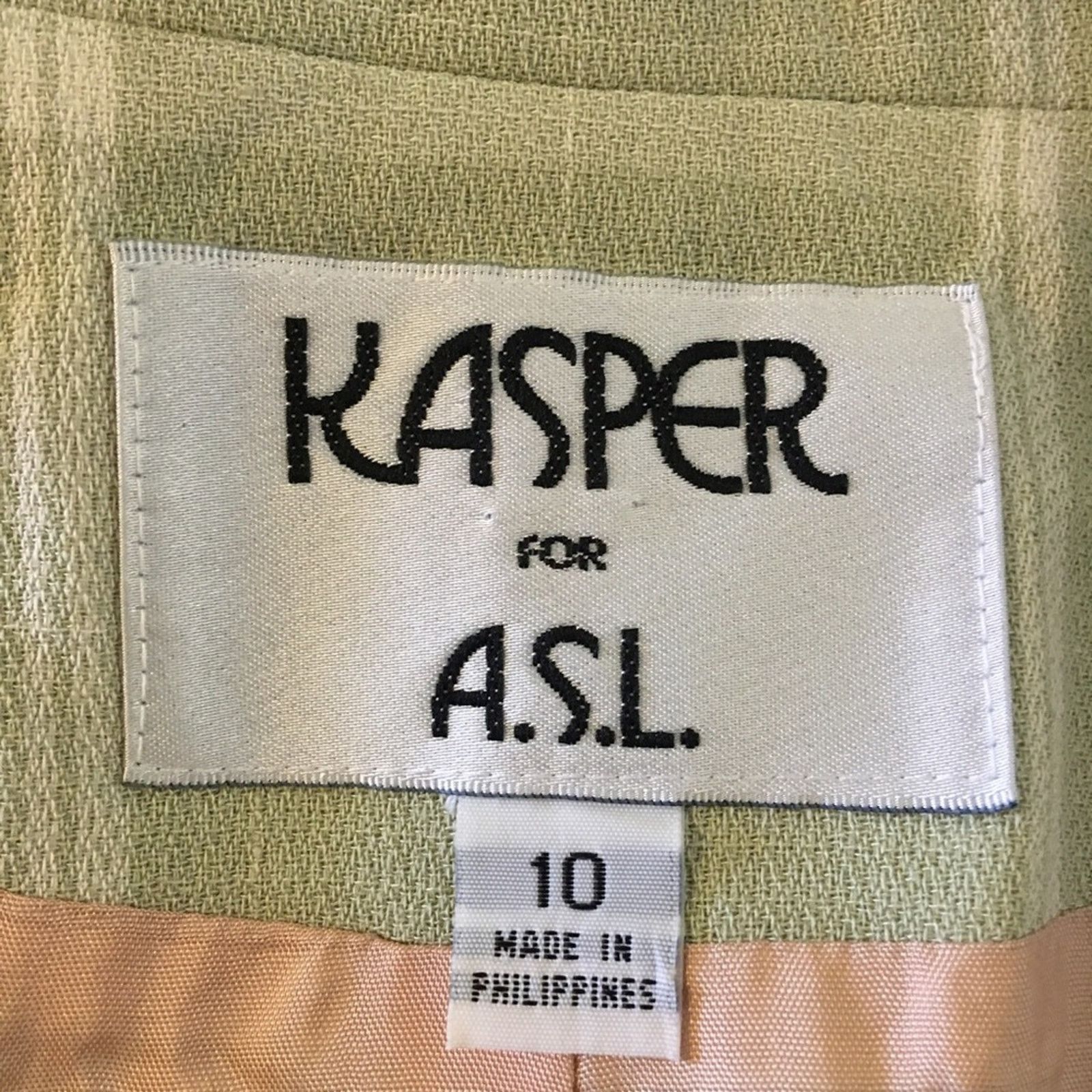 Vintage Vintage Kasper sage green double breasted blazer Size L / US 10 / IT 46 - 7 Thumbnail