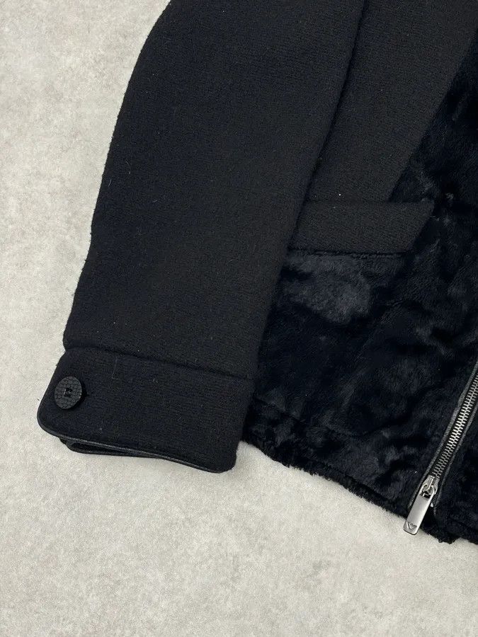 Emporio Armani 2000s Emporio Armani Black Pony Hair & Wool Jacket Size US M / EU 48-50 / 2 - 8 Thumbnail