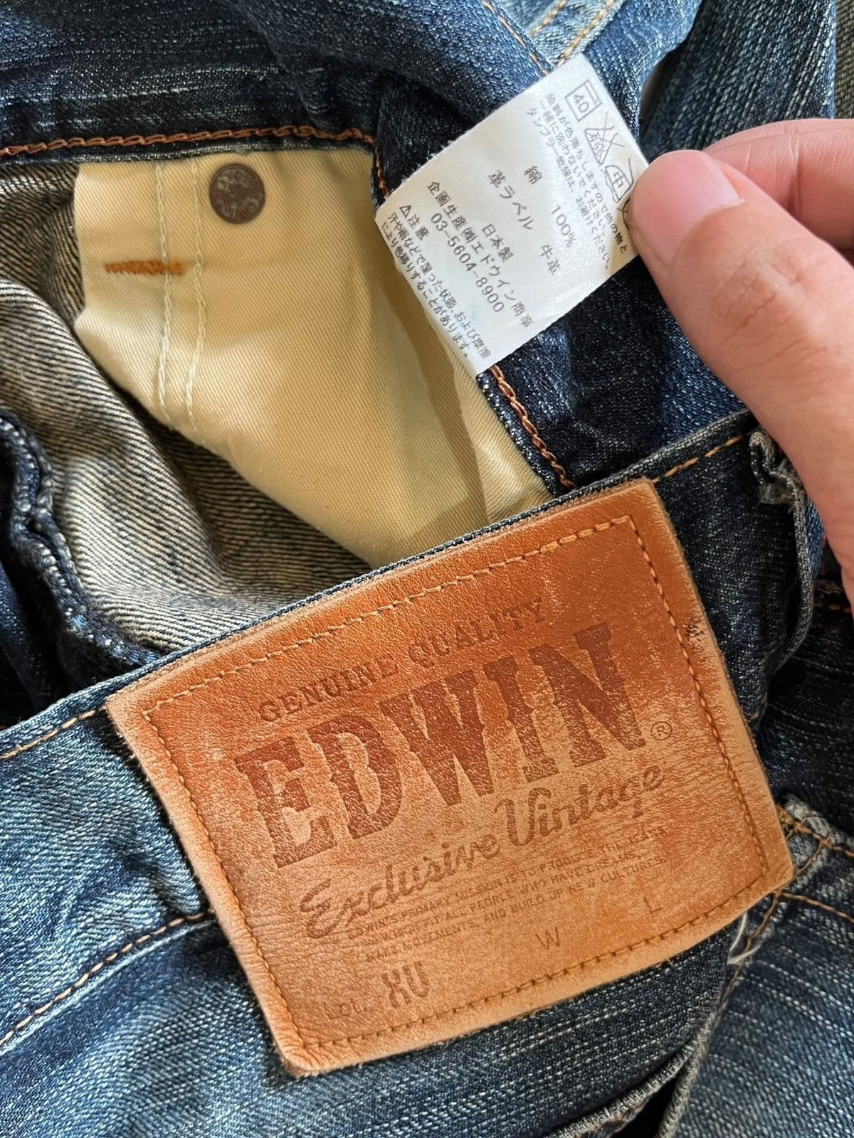 Edwin Exclusive Vintage Edwin Japan Faded Wash Rip Baggy Jeans Size US 33 - 10 Thumbnail