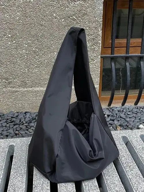 Vintage Oversized Crossbody Messenger Sling Bag in Black, Men's