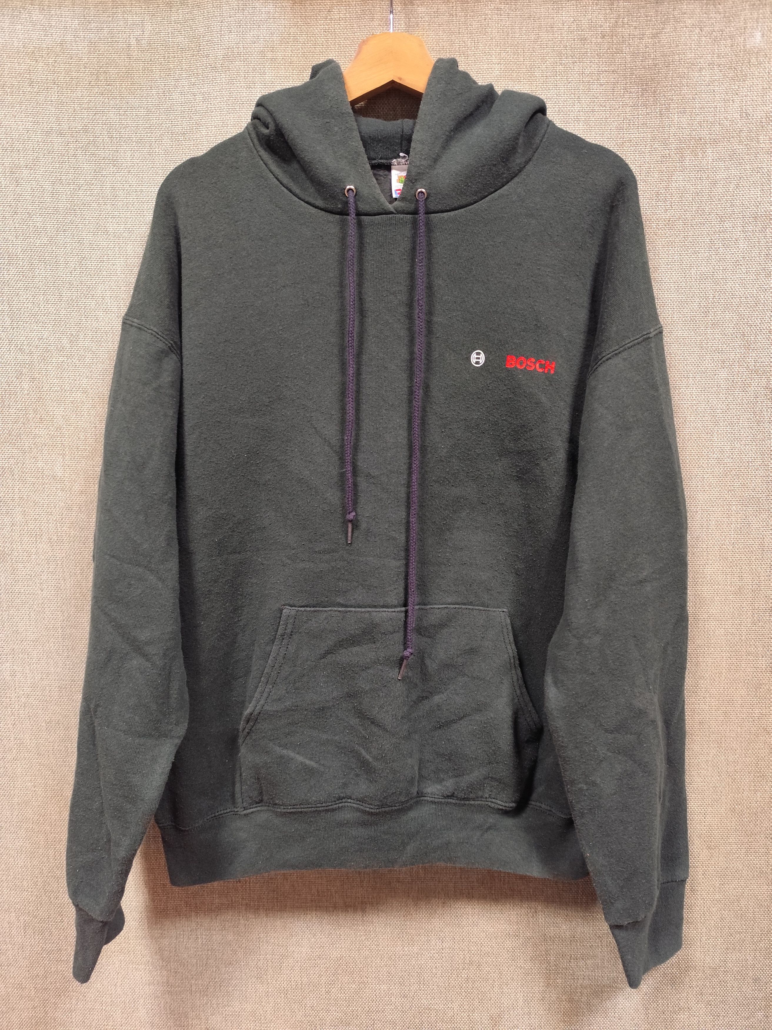 Fruit Of The Loom Vintage 90s sweatshirt hoodie bosch very rare Size US L / EU 52-54 / 3 - 2 Thumbnail