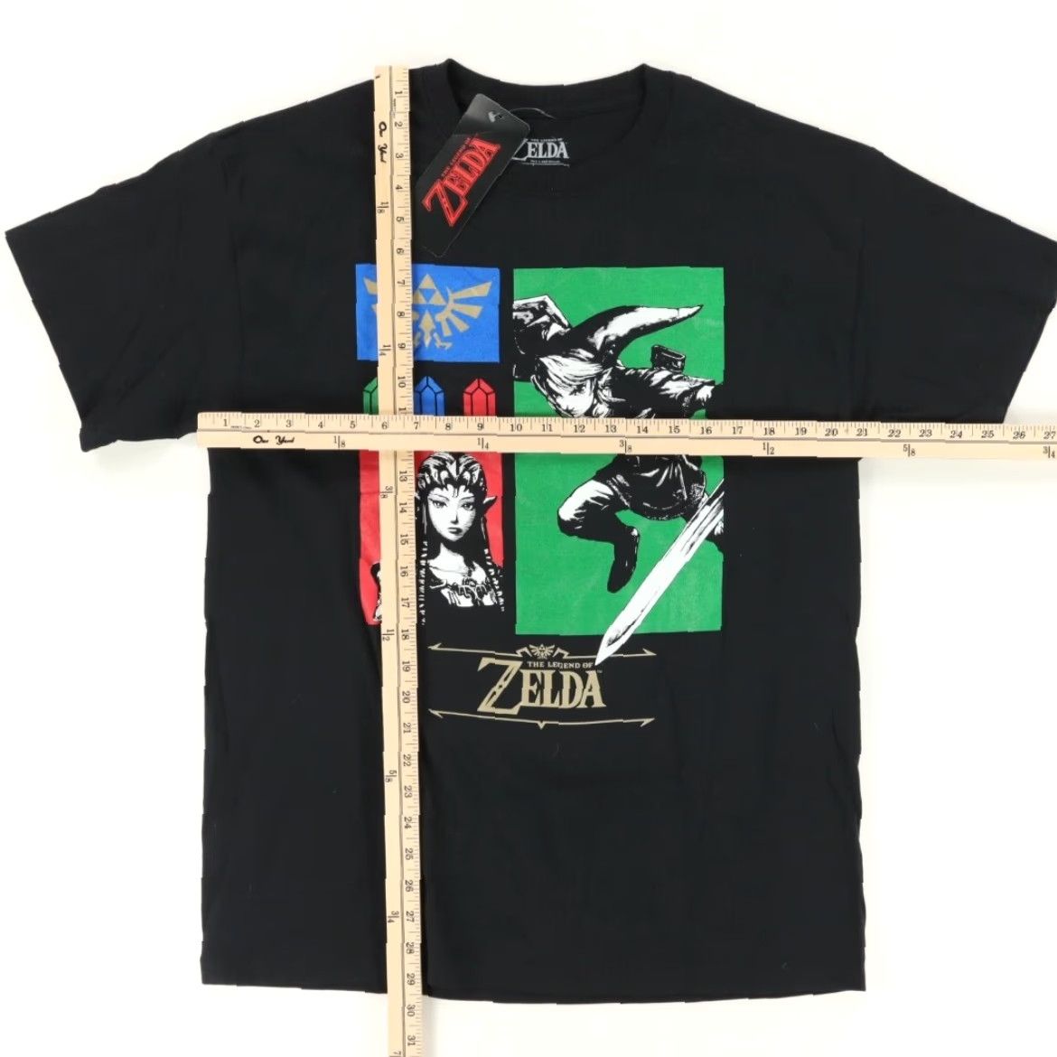 Vintage Zelda Shirt Black Men's L 2020 Geeknet Solid T-Shirt Size US L / EU 52-54 / 3 - 3 Thumbnail