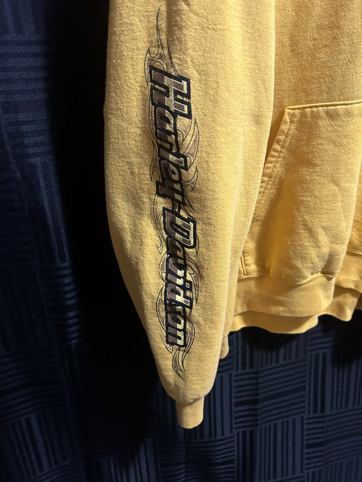 Harley Davidson Vintage Y2K Harley Davidson Yellow Iowa Mens L Hoodie Size US L / EU 52-54 / 3 - 4 Thumbnail