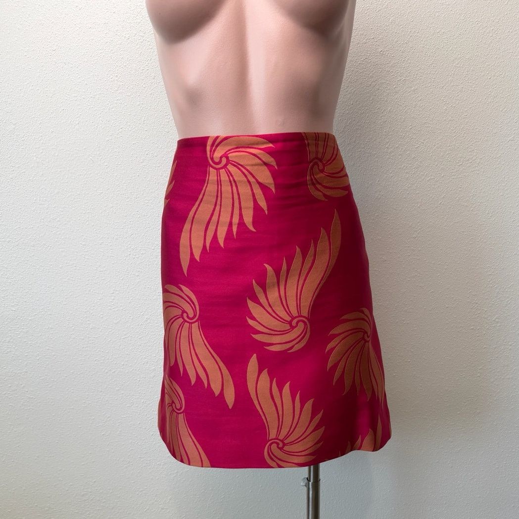 Dries Van Noten Dries Van Noten Fuchsia Peach Shell Silk Skirt US 12 Size 34" / US 12 / IT 48 - 3 Thumbnail