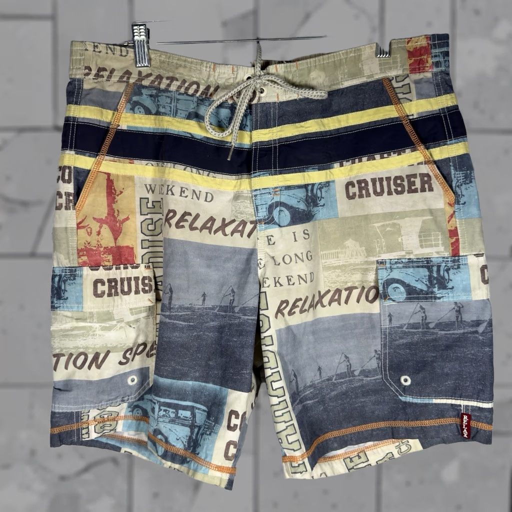 Tommy Bahama Tommy Bahama Relax Swim Trunks Mens Size L Cotton Blend Multicolor Size US 33 - 1 Thumbnail