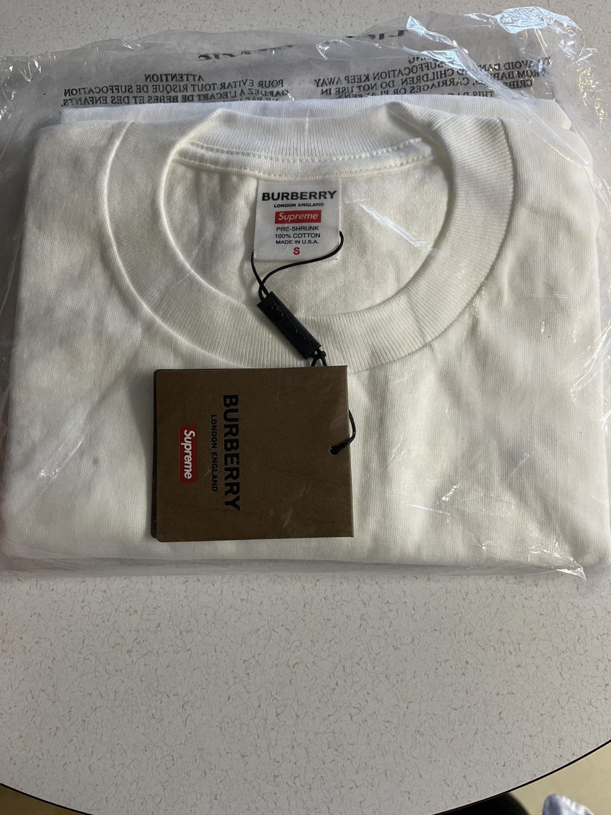 Burberry × Supreme Supreme x Burberry Box Logo Tee Size US S / EU 44-46 / 1 - 4 Thumbnail