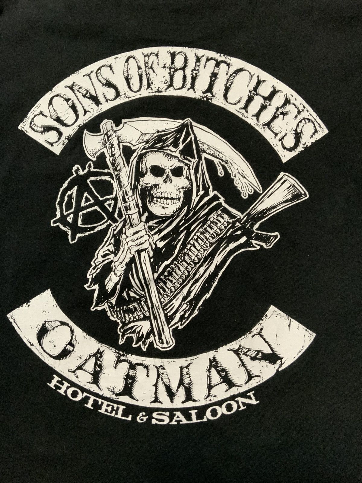 Other Oatman Hotel & Saloon Anarchy Skull Grim Reaper L/S T-Shirt Size US M / EU 48-50 / 2 - 7 Thumbnail