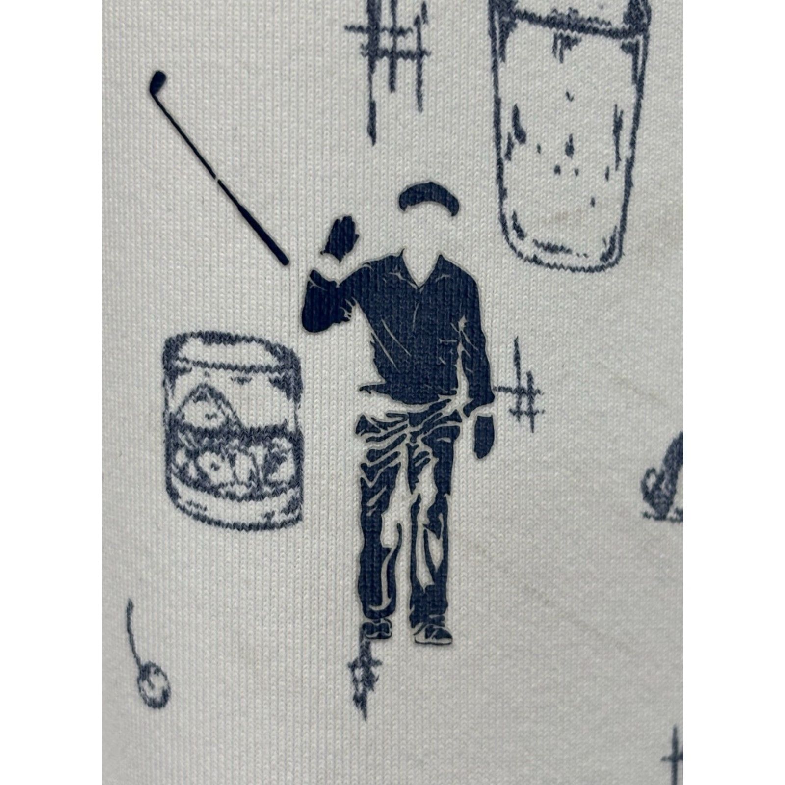 VINTAGE William Murray Performance Polo Shirt Mens L White AOP Brasstown Valley Polo Short Sleeve Collared Golf Sports Preppy Mens