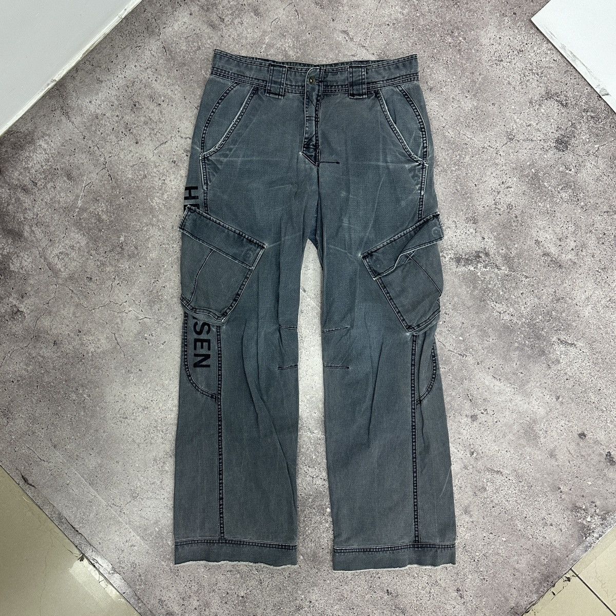 Helly Hansen Vintage 90s Helly Hansen Cargo washed distressed jeans y2k Size US 33 - 1 Thumbnail