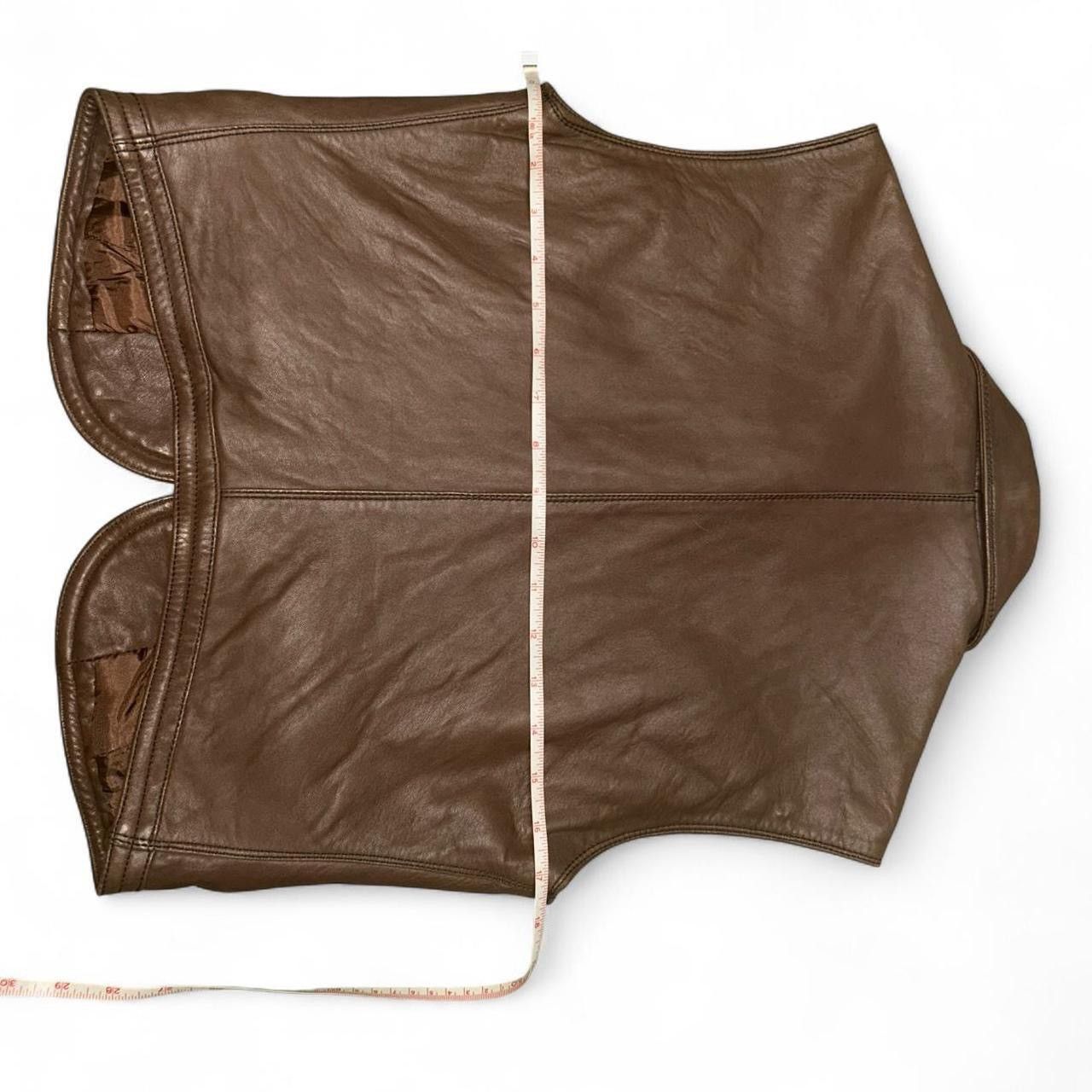 Versace Gianni Versace 80s Rare Vintage Brown Biker leather vest Size ONE SIZE - 6 Thumbnail