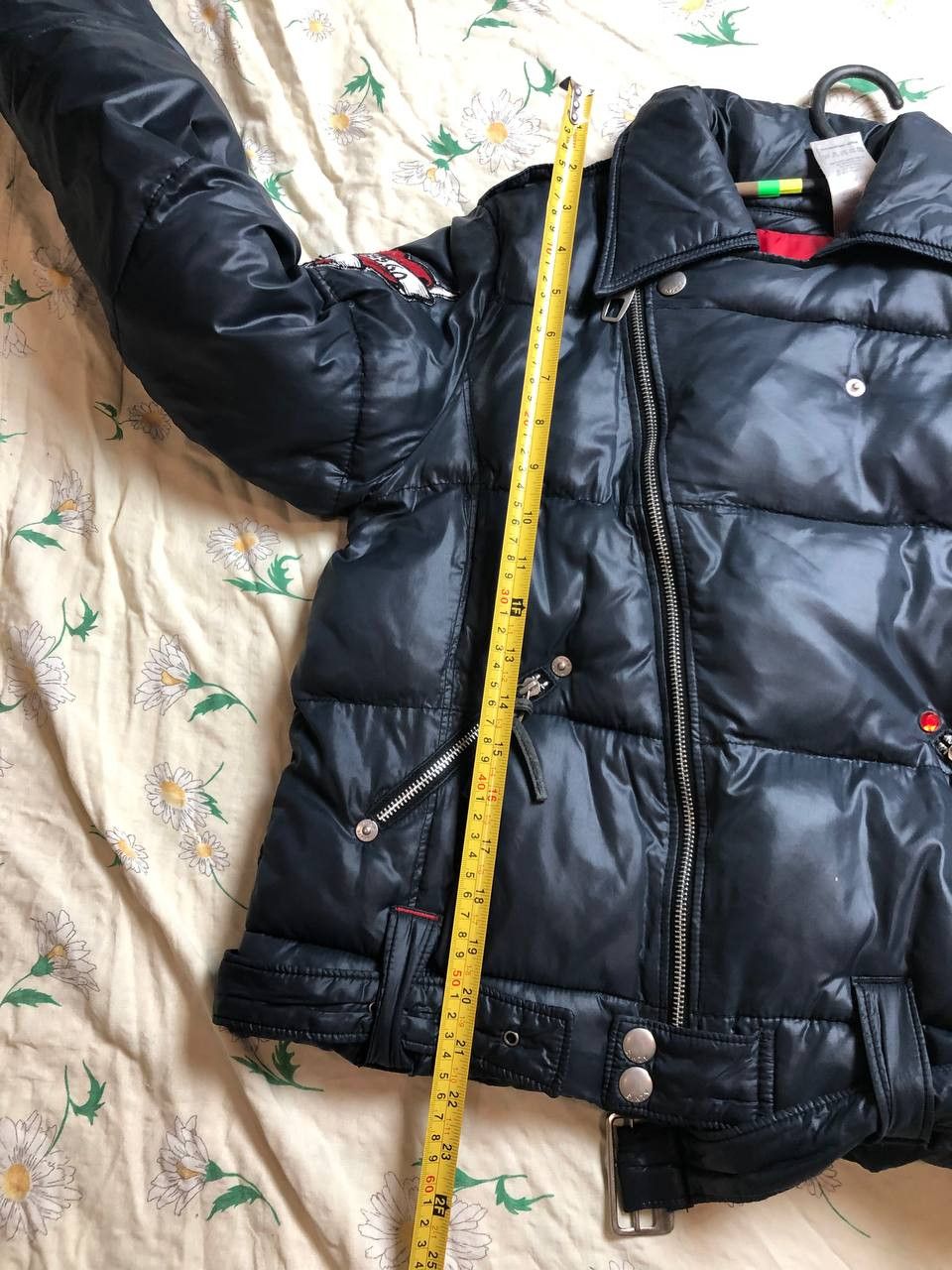 Miss Sixty Miss Sixty Black Puffer Moto Jacket Asymmetric Zip Biker Y2K Size S / US 4 / IT 40 - 9 Thumbnail
