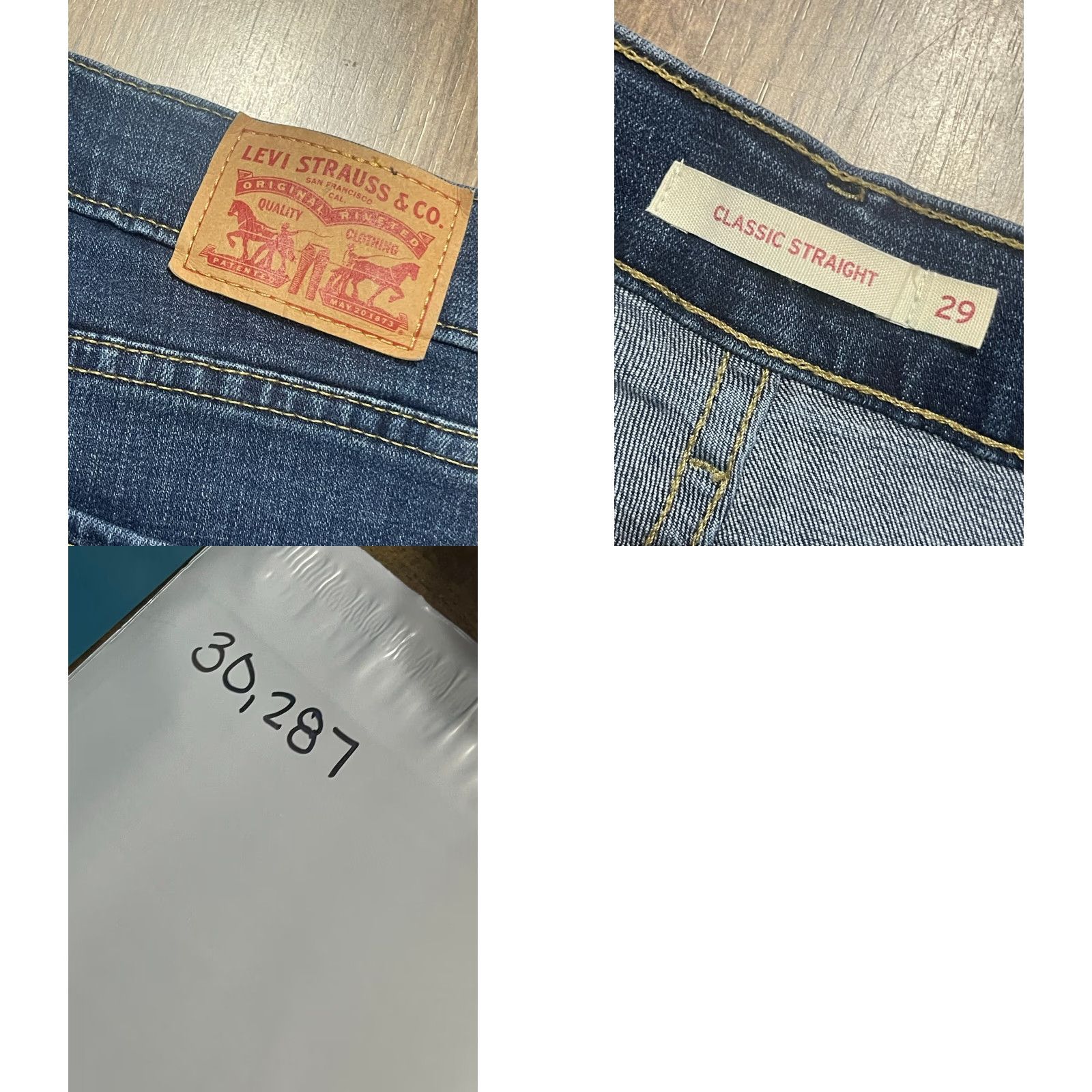 Levi's Levi's Jeans Women's Size 29 Blue Denim Classic Straight Pockets Size 29" - 8 Thumbnail