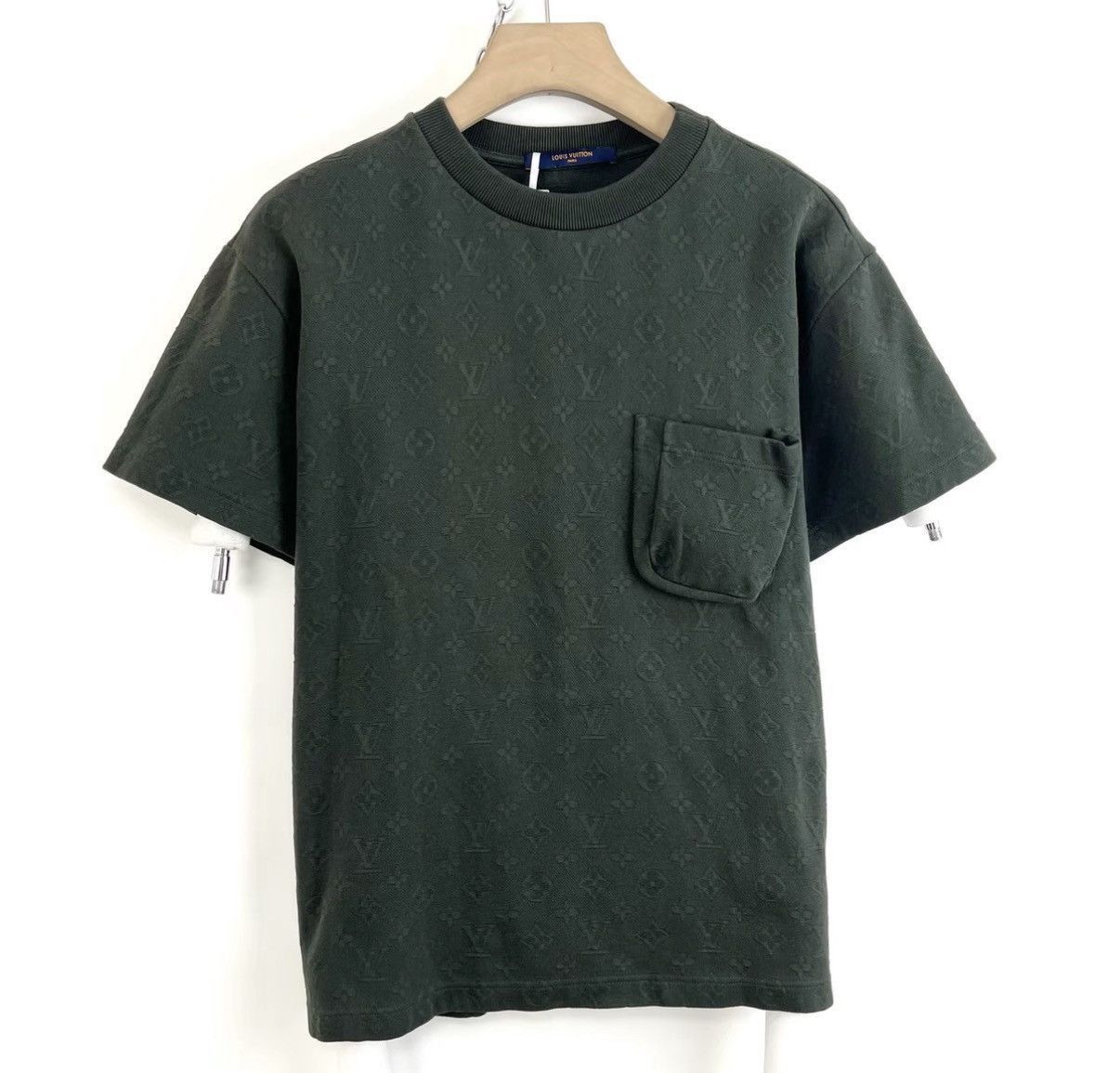 Louis Vuitton Green Patterned Short-Sleeve Shirt with Pocket Size US XS / EU 42 / 0 - 1 Thumbnail
