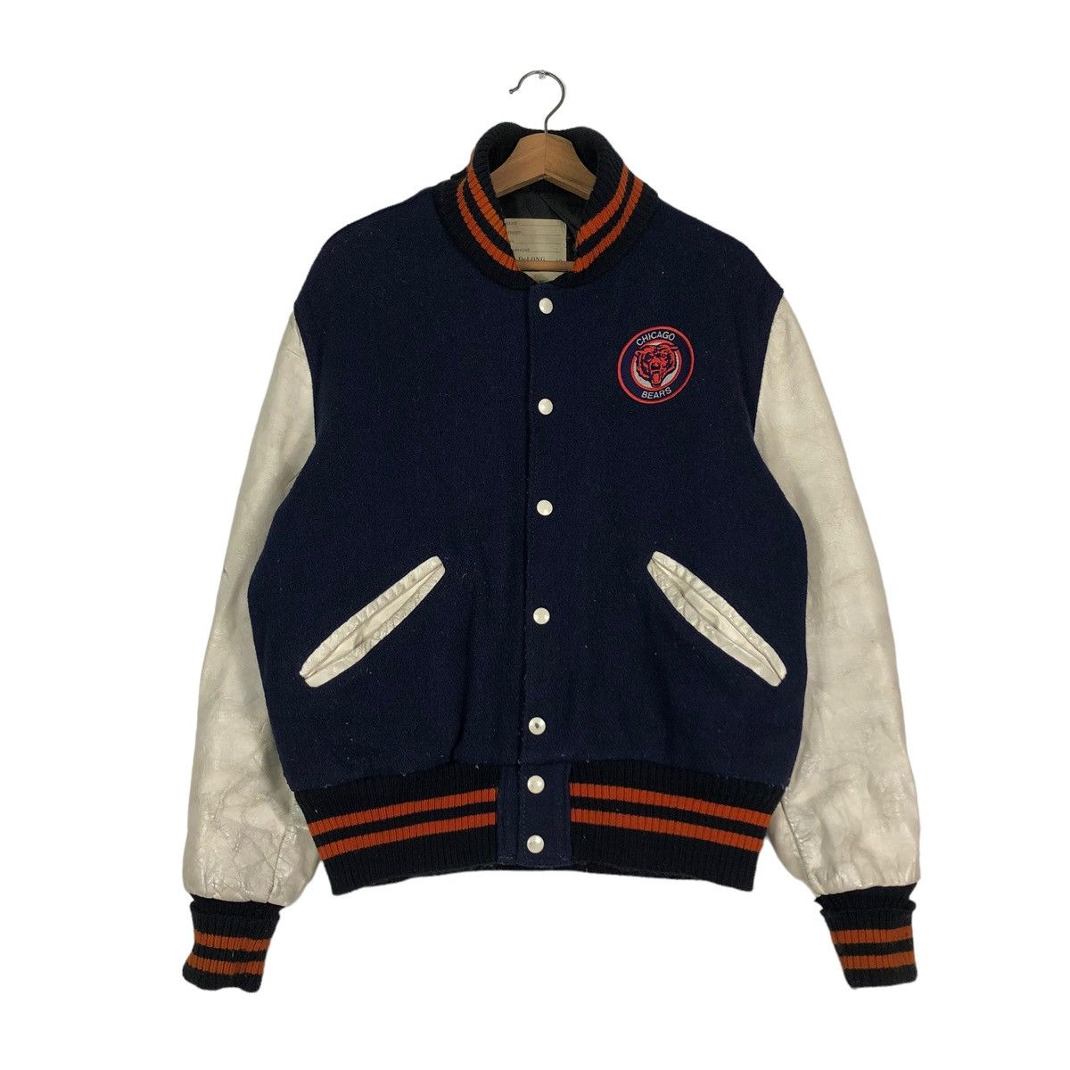 Toyo Enterprises 🔥VINTAGE LEATHER VARSITY JACKET DELONG USA CHICAGO BEARS Size US M / EU 48-50 / 2 - 3 Thumbnail