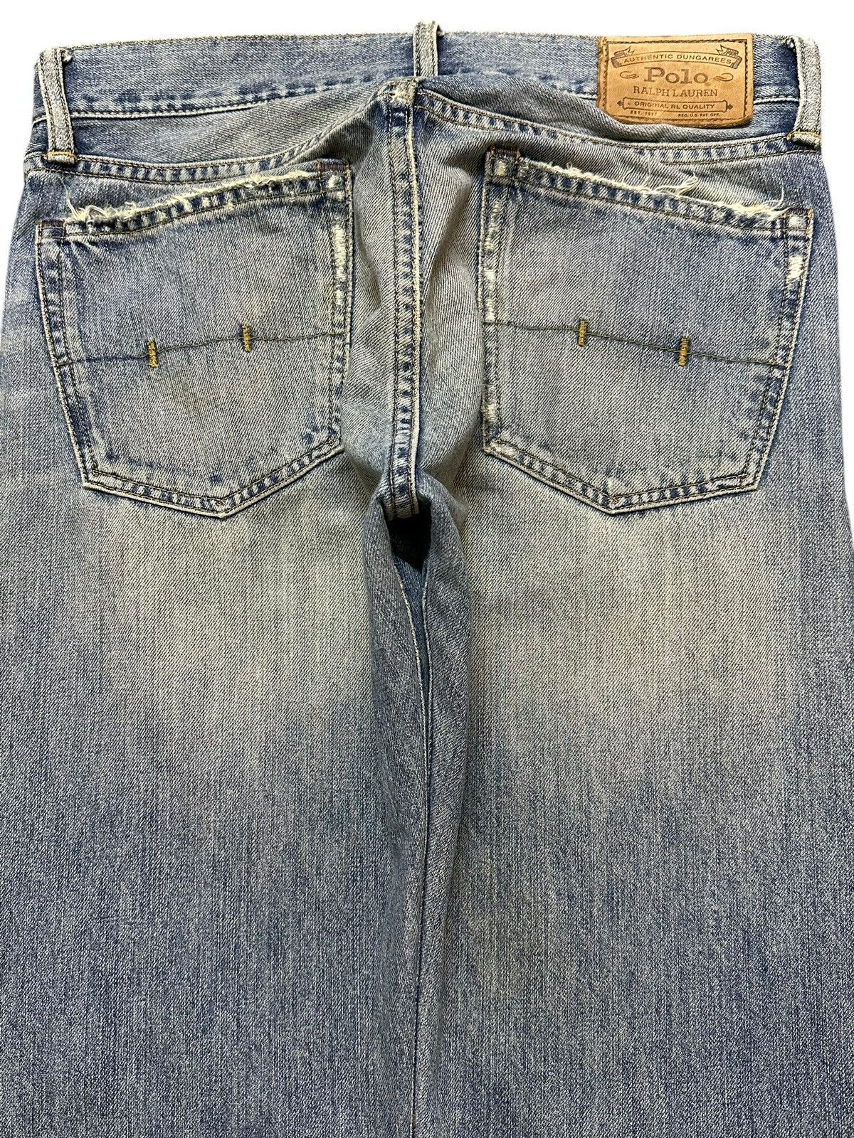 Polo Ralph Lauren Vintage Polo Ralph Lauren Blue Mud Wash Faded Distress Jeans Size US 30 / EU 46 - 5 Thumbnail