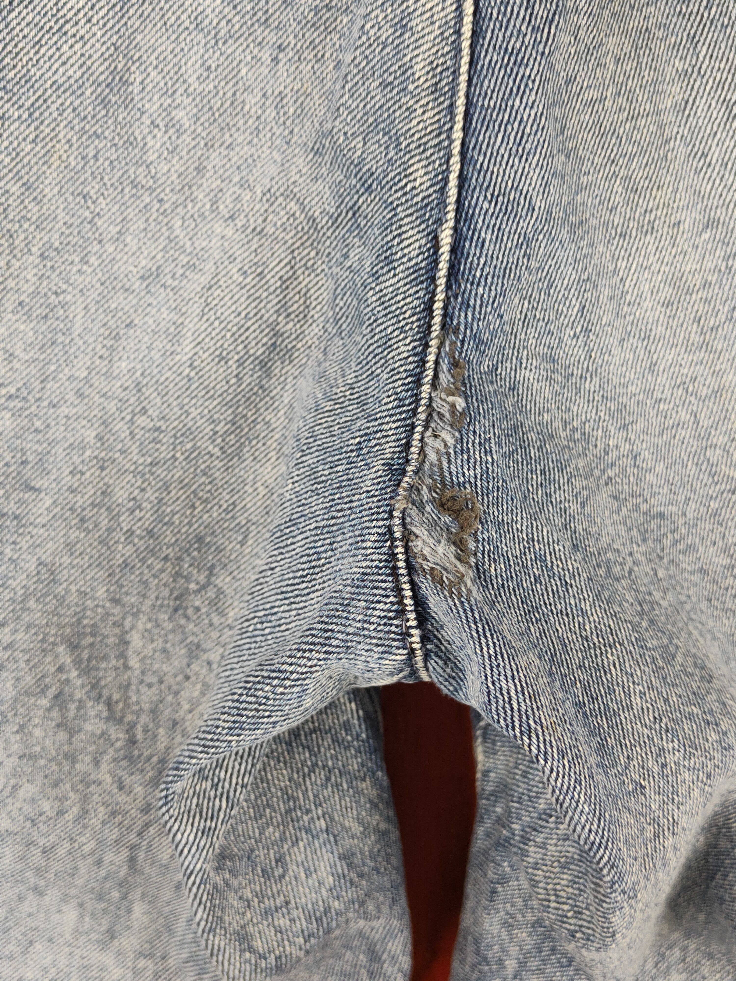 Japanese Brand Wolvo Blue Distressed Ripped vintage Jeans #S1651 Size US 30 / EU 46 - 8 Thumbnail