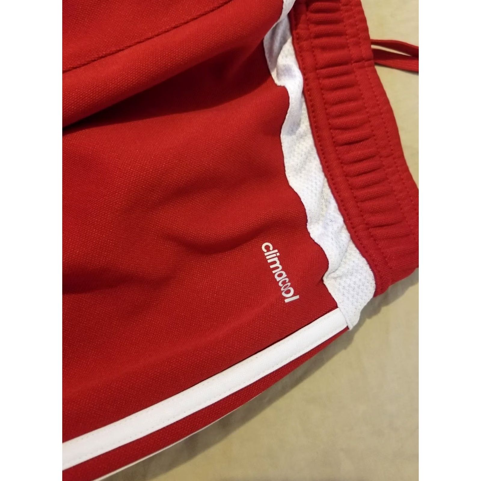 Adidas Mens adidas Pants Small Red Athletic Gym Workout Jogger Size US 29 - 3 Thumbnail