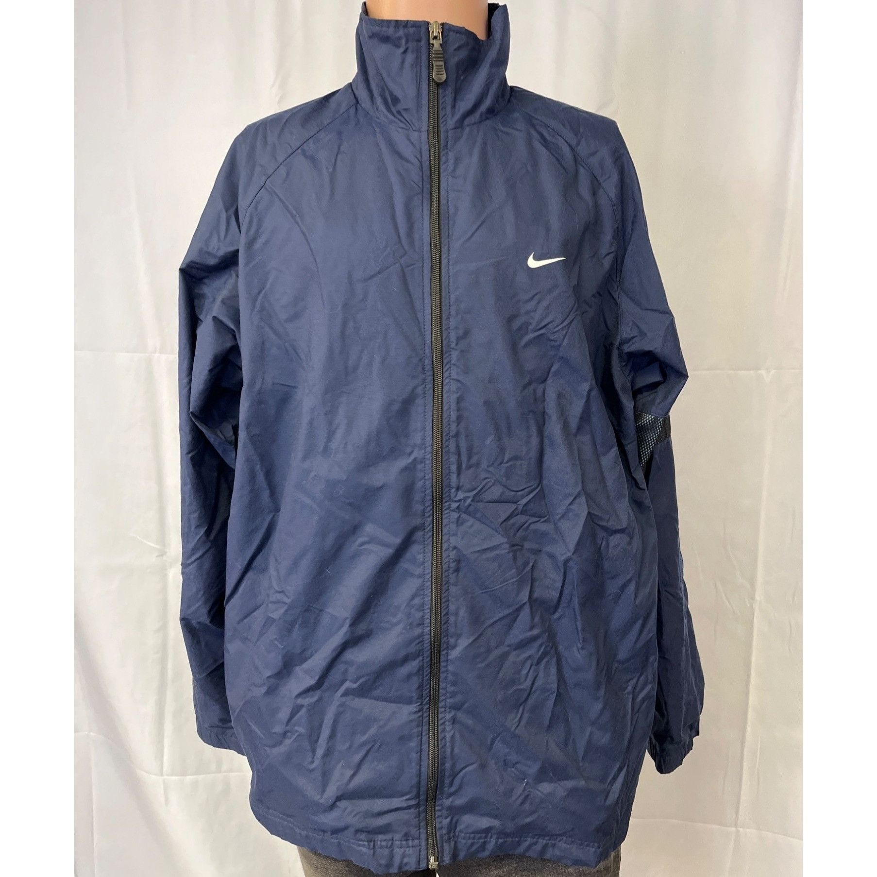 Nike Nike Men's Navy Blue Jacket/Windbreaker Size M SKU 5470 Size US M / EU 48-50 / 2 - 1 Thumbnail