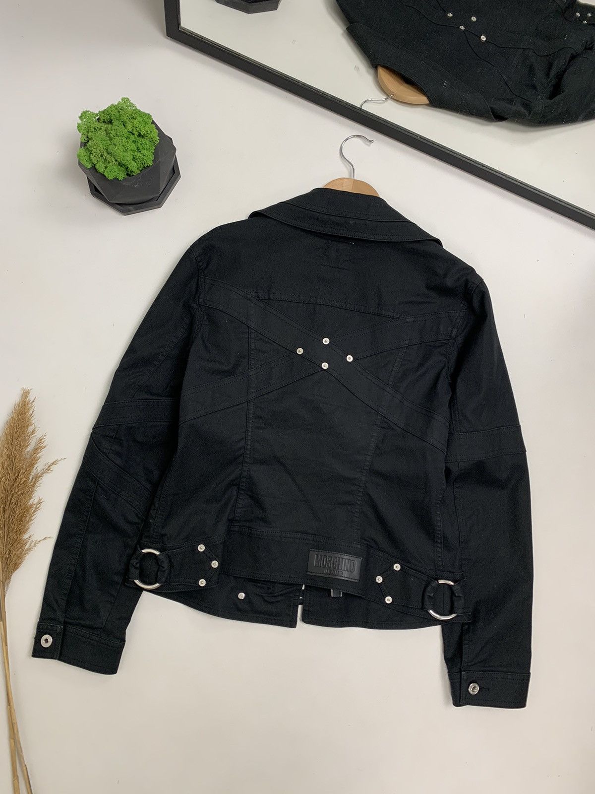 Designer × Moschino Rare New Moschino Donna Denim Metallic Jacket Size M / US 6-8 / IT 42-44 - 3 Thumbnail