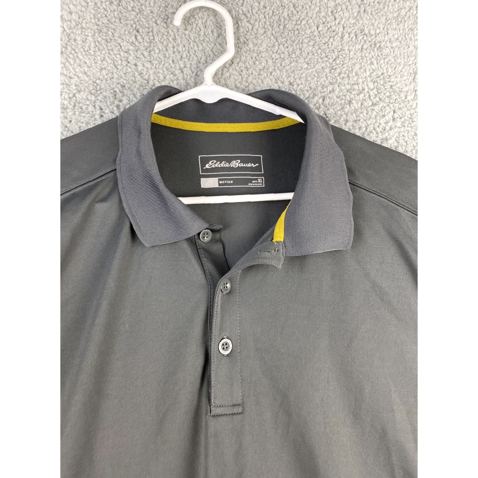 Eddie Bauer Eddie Bauer Polo Shirt Mens Gray XL Short Sleeve Active Solid 37-39 Polo Golf All Seasons Regular Logo Shirt Size US XL / EU 56 / 4 - 3 Thumbnail