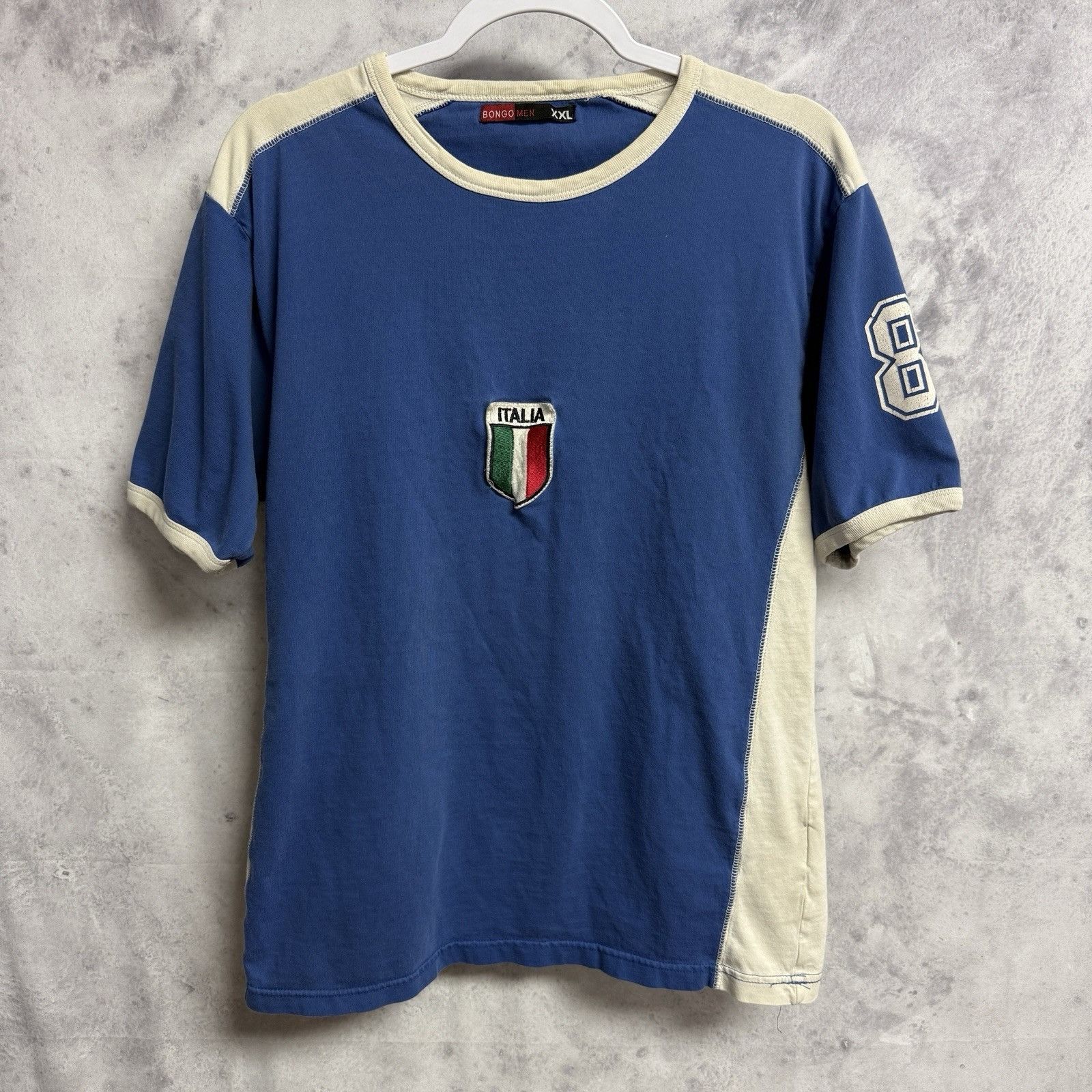 Vintage Vintage Bongo Mens Italia T Shirt Blue Short Sleeve Size US XXL / EU 58 / 5 - 1 Thumbnail