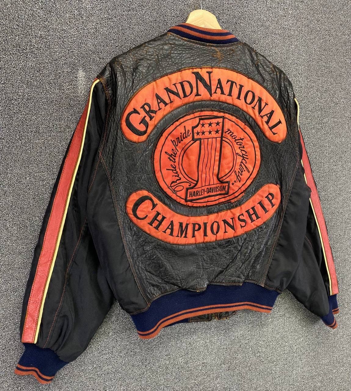 Harley Davidson Vintage Harley Davidson Championship Racing Leather Jacket Size US M / EU 48-50 / 2 - 2 Thumbnail
