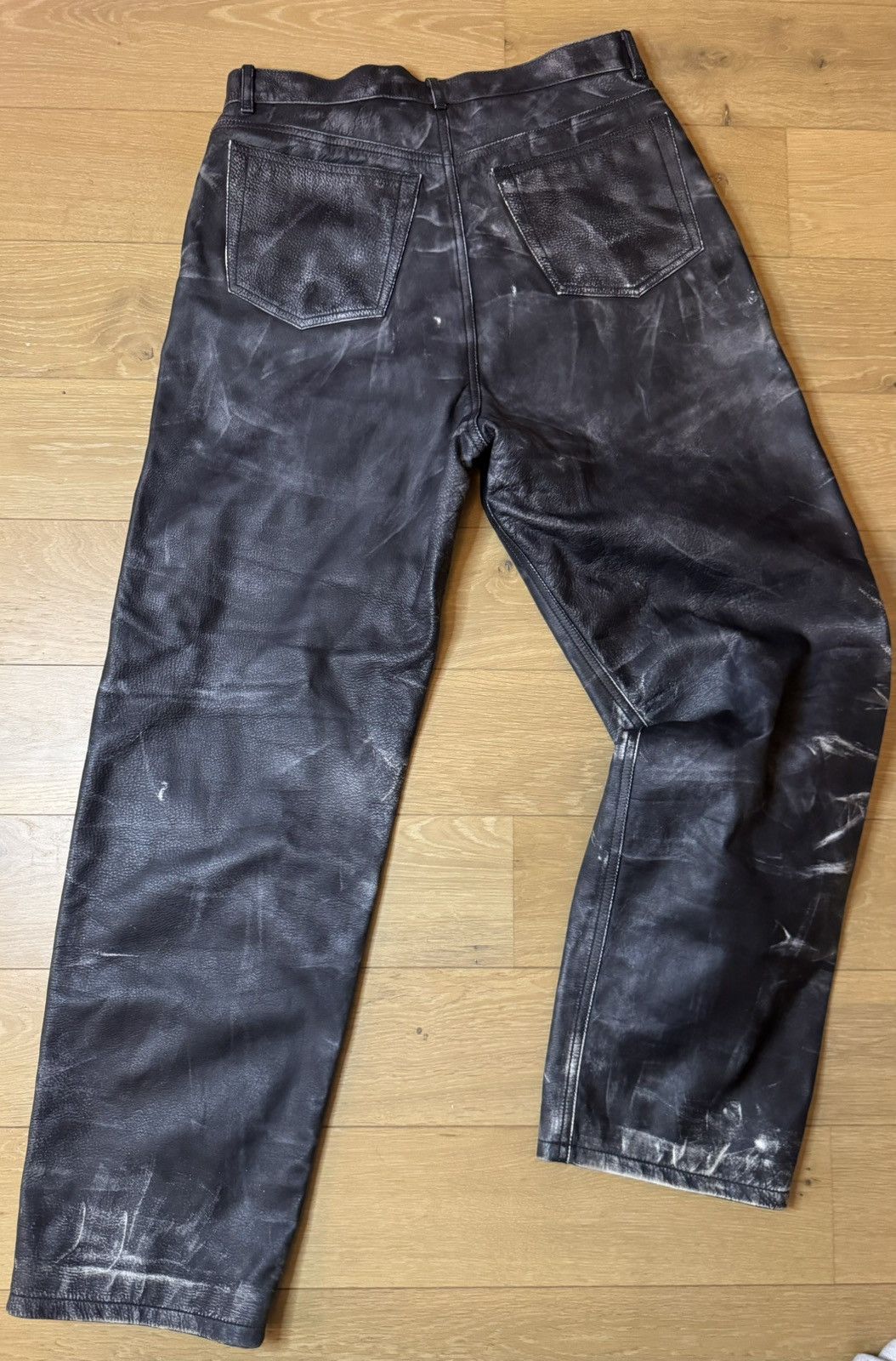 Balenciaga BALENCIAGA STONEWASHED LEATHER PANTS Size US 31 - 6 Thumbnail