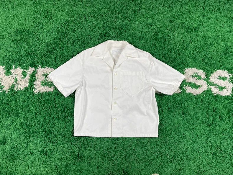 Prada Prada Denim short-sleeved shirt with triangle mark on the b Size US XS / EU 42 / 0 - 1 Thumbnail
