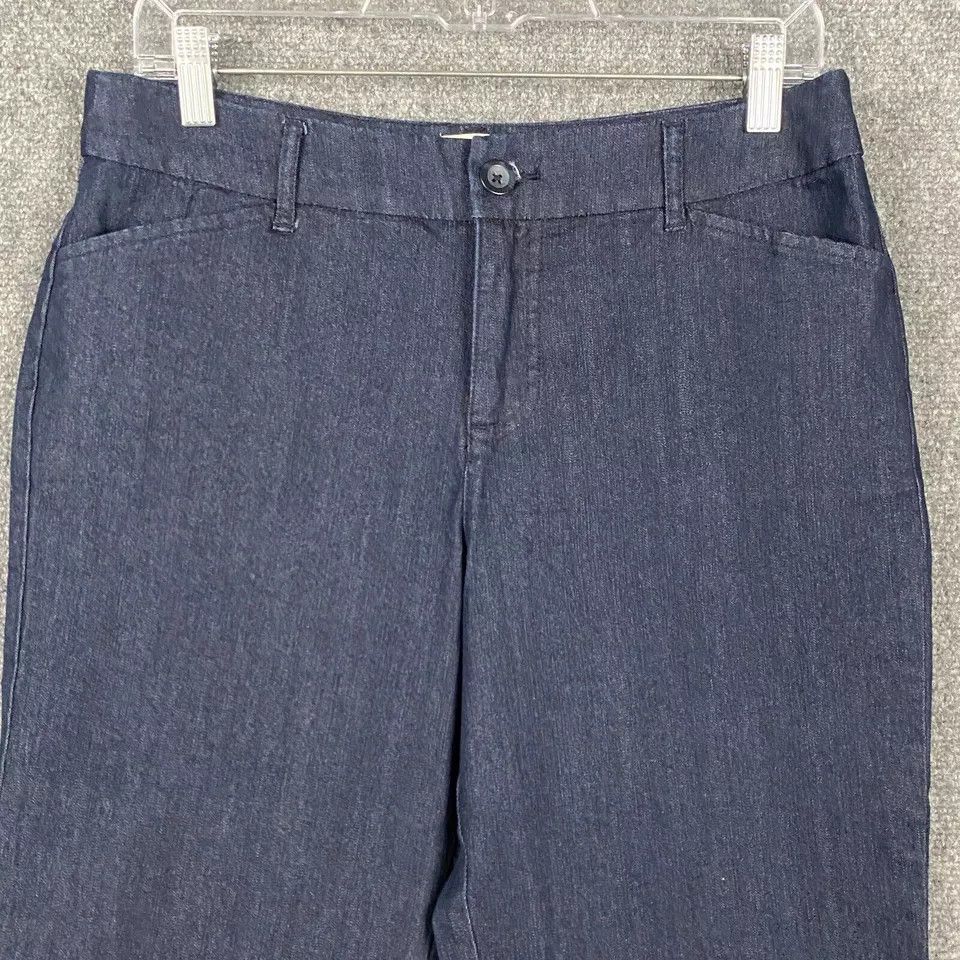 St. Johns Bay St. John's Bay Crop Pants Size 8 Women's Chino Blue Cotton Size 30" / US 8 / IT 44 - 2 Thumbnail