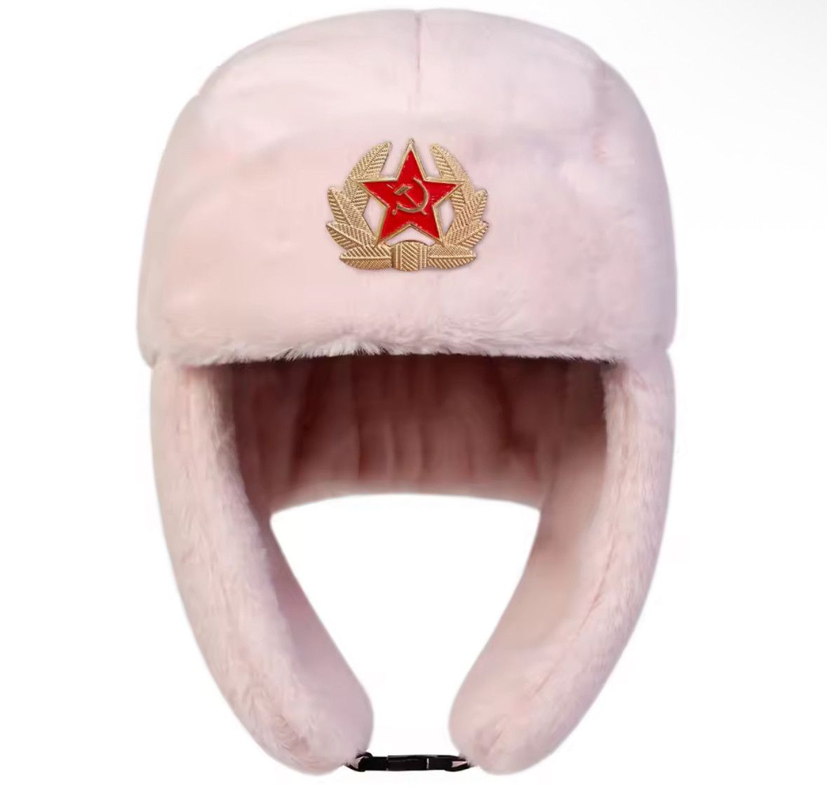 Other Sovjet Military Badge Pilot Plush Ushanka Winter Warm Hat Size ONE SIZE - 2 Thumbnail