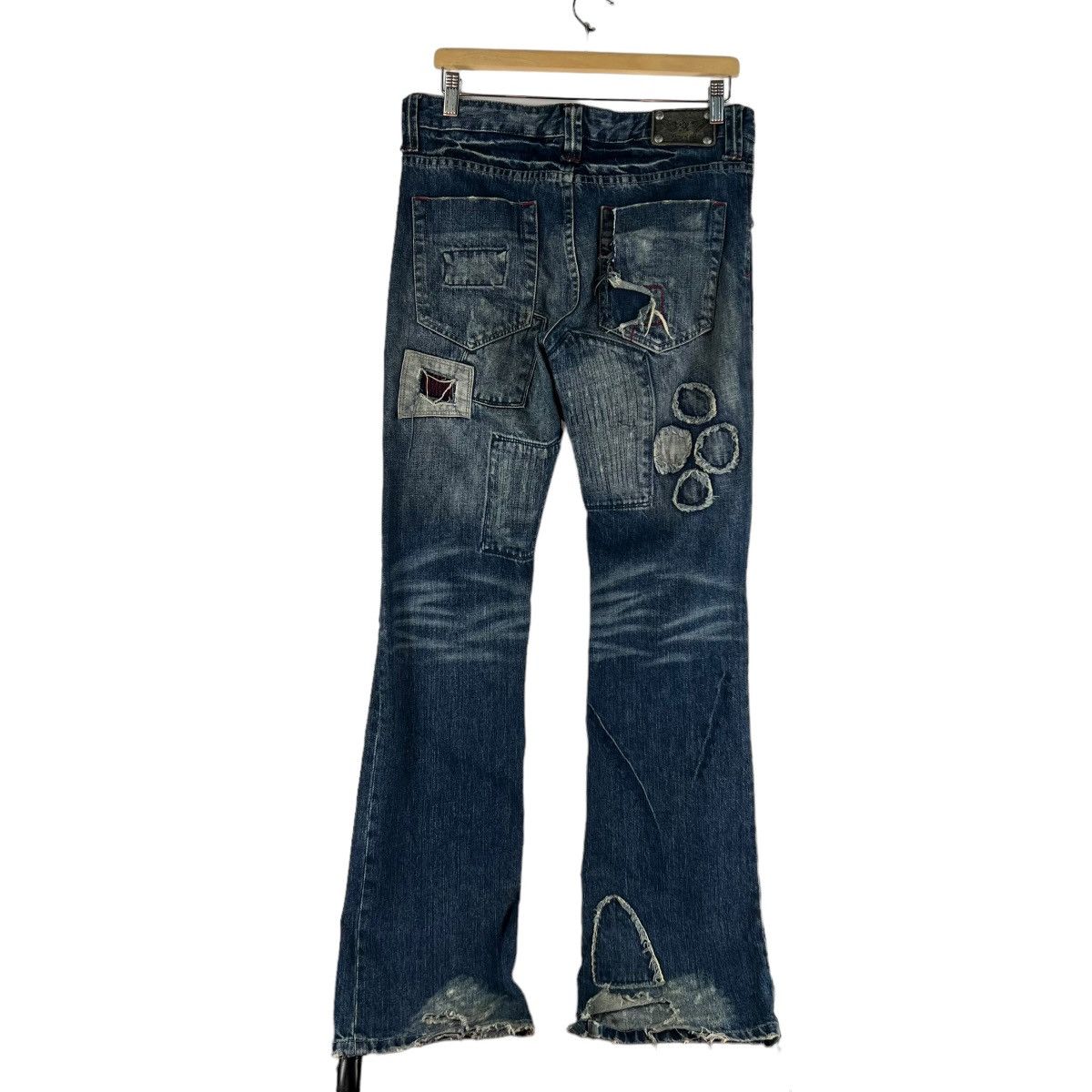 Hysteric Glamour 🔥ARMY OF ME BOWCUT PATCHWORK DENIM JEANS RARE DESIGN Size US 34 / EU 50 - 7 Thumbnail