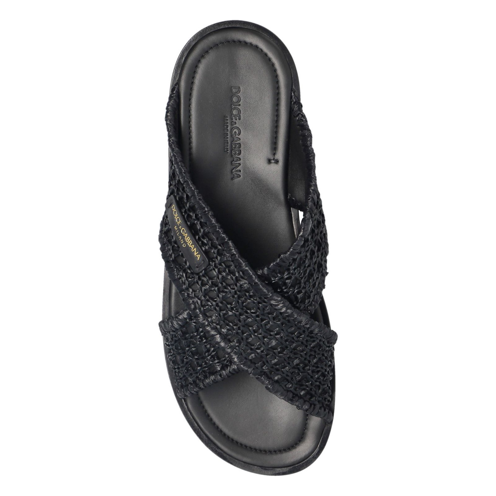 Dolce & Gabbana DOLCE&GABBANA Black Slides New & Authentic (Men's size:9.5;) Size US 9.5 / EU 42-43 - 4 Thumbnail