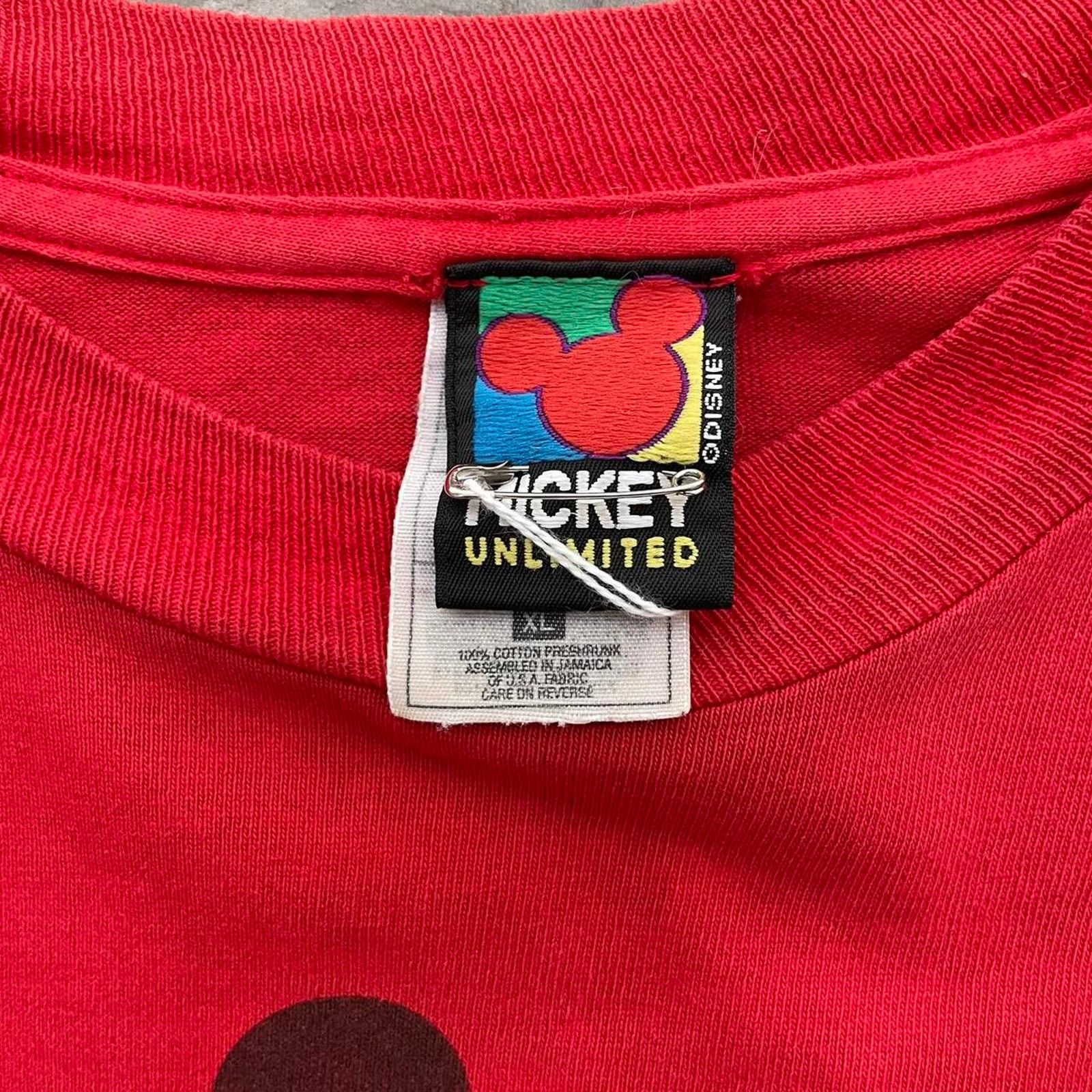 Mickey Unlimited Vintage 90s Disney Mickey Mouse Red T-shirt Size US XL / EU 56 / 4 - 5 Thumbnail