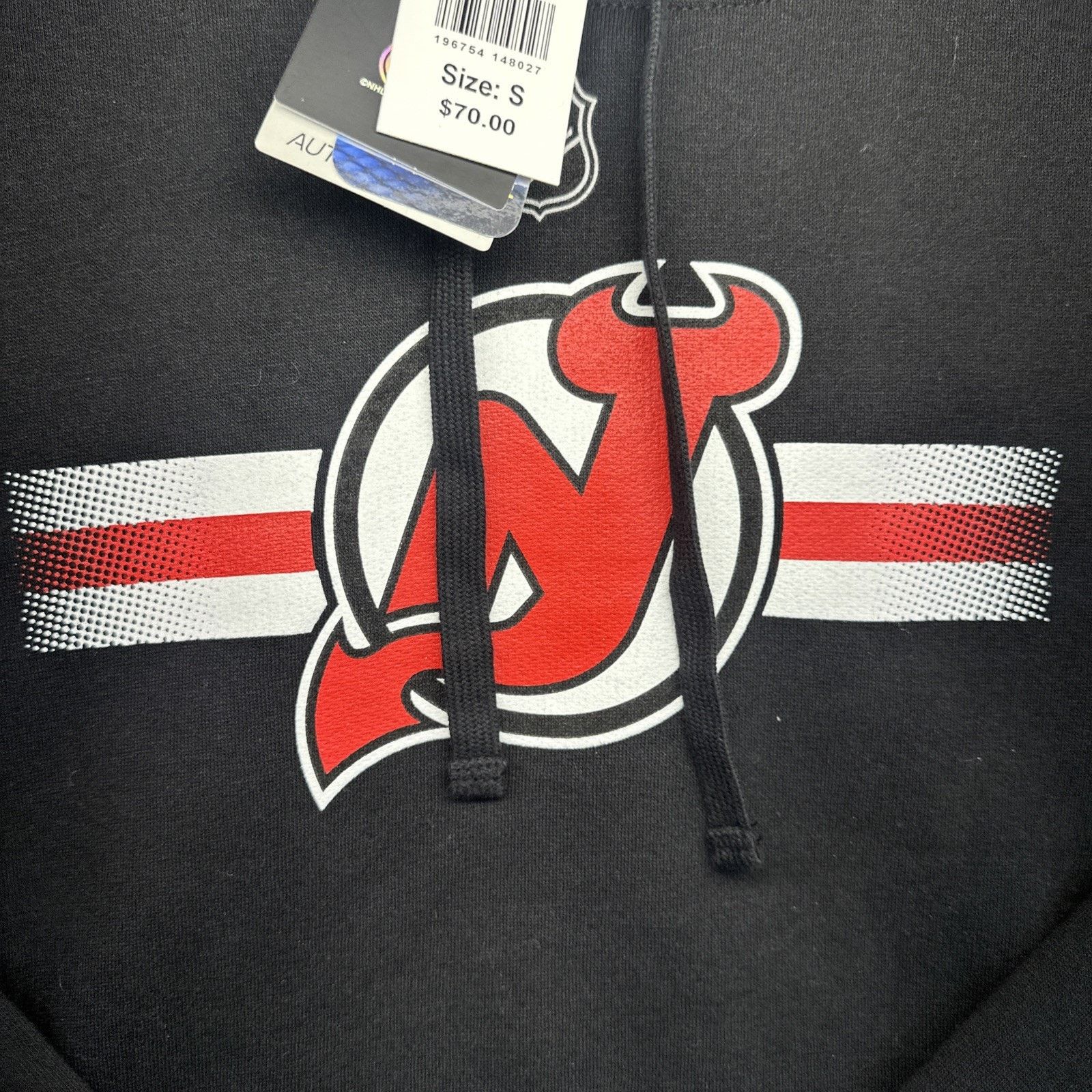 NHL New Jersey Devils Fanatics Sweatshirt Men's Black New Size ONE SIZE - 2 Thumbnail