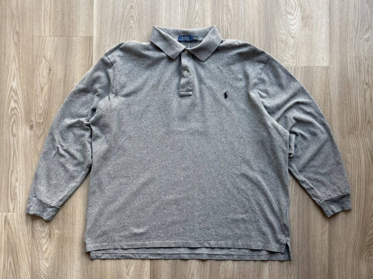 Polo Ralph Lauren Polo Ralph Lauren Gray Rugby T-Shirt Long Sleeve Polo Size US XXL / EU 58 / 5 - 1 Thumbnail