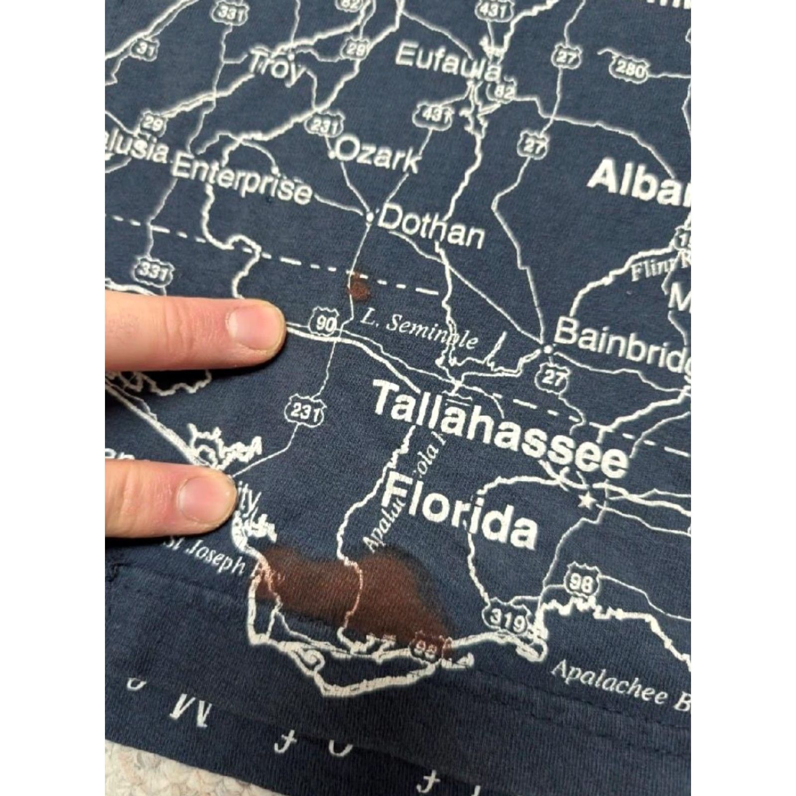 Vintage VINTAGE TENNESSEE shirt XL blue State of Mine 90s Y2K mens t-shirt Railroad Map theme Size US XL / EU 56 / 4 - 4 Thumbnail