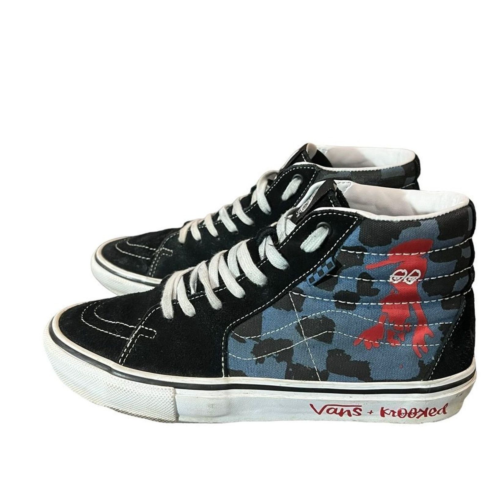 Vans Vans x Krooked Skate Sk8-Hi Camo High Top Skate Shoes Size US 10 / EU 43 - 5 Thumbnail