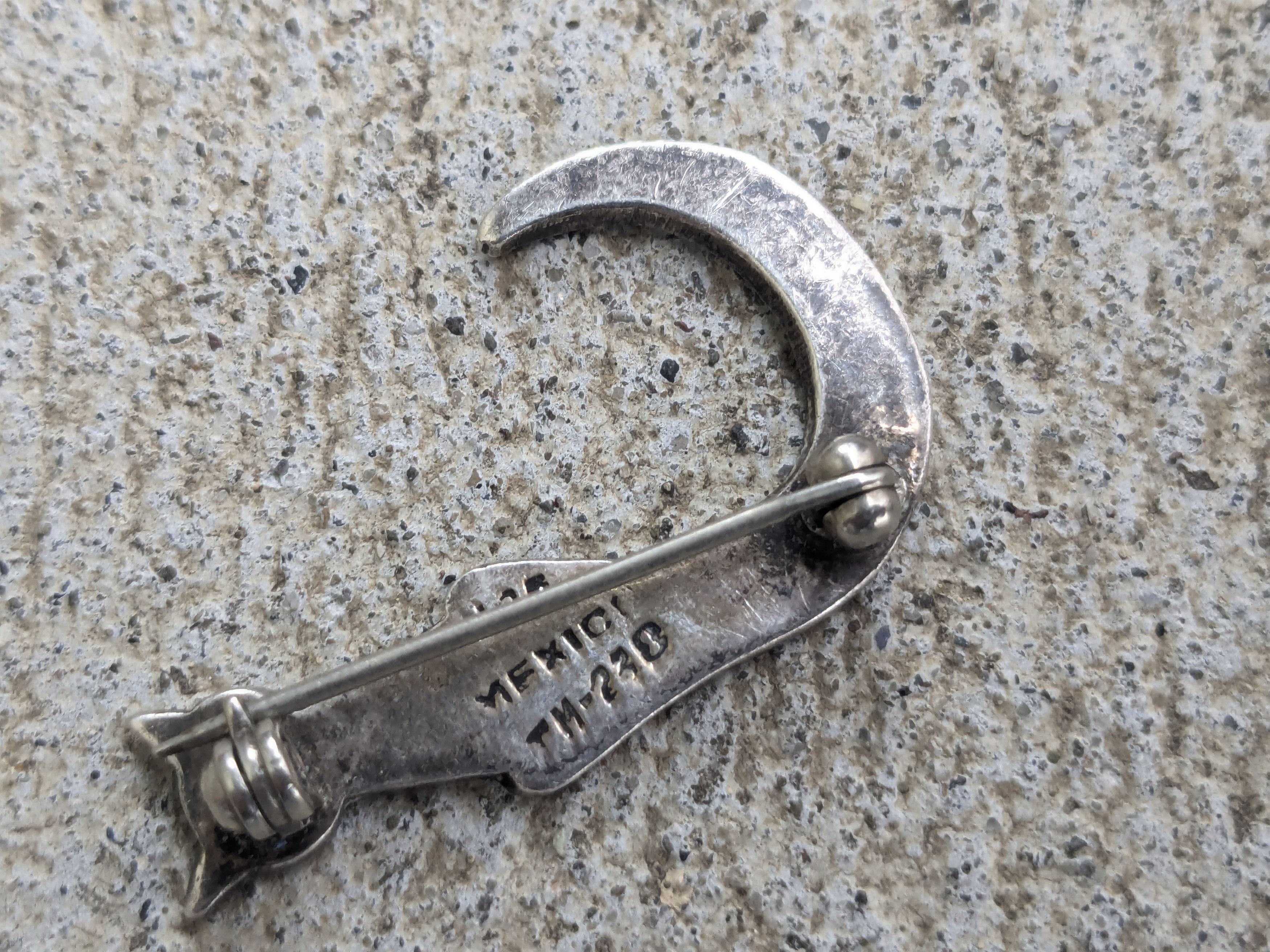 Sterling Silver × Vintage Vintage Sterling Silver Pin Brooch Cat Kitty Taxco Mexico Size ONE SIZE - 7 Thumbnail